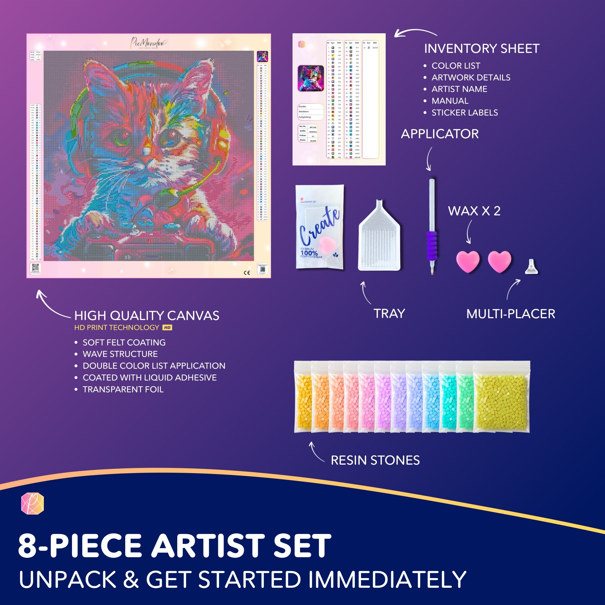 Diamond Painting - Colorful Gaming Cat