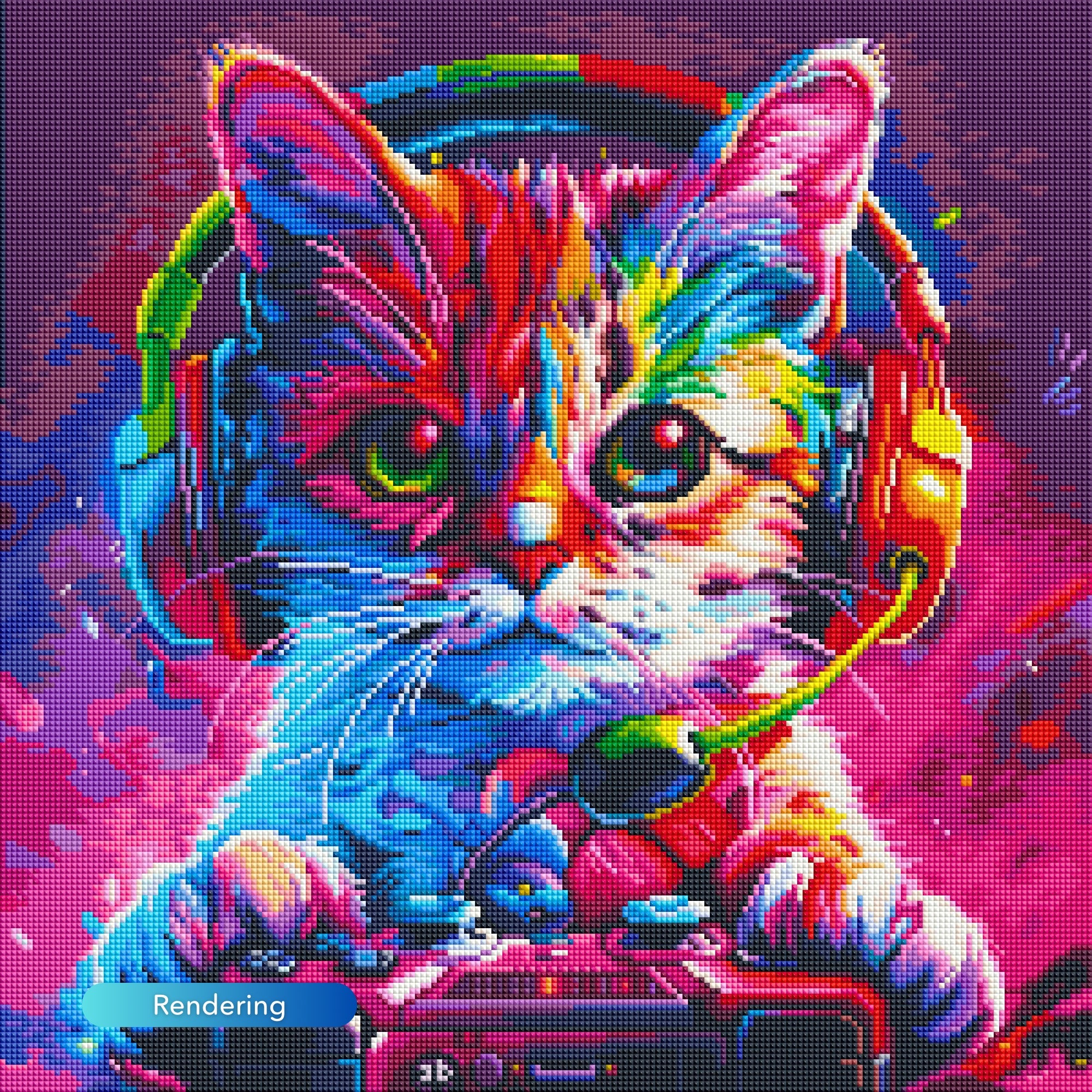 Diamond Painting - Colorful Gaming Cat
