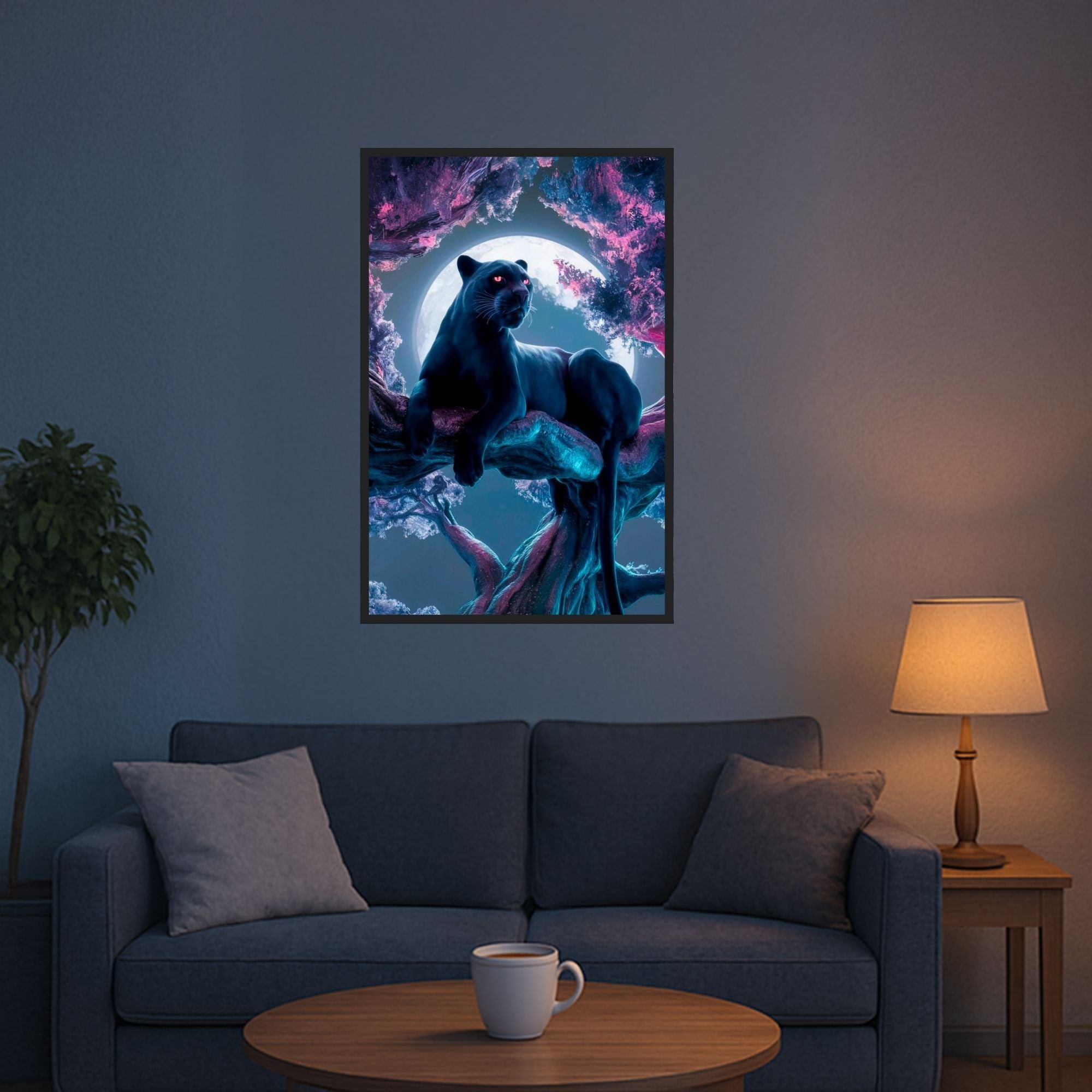 Diamond Painting - Black Panther Cherry Blossom Dream