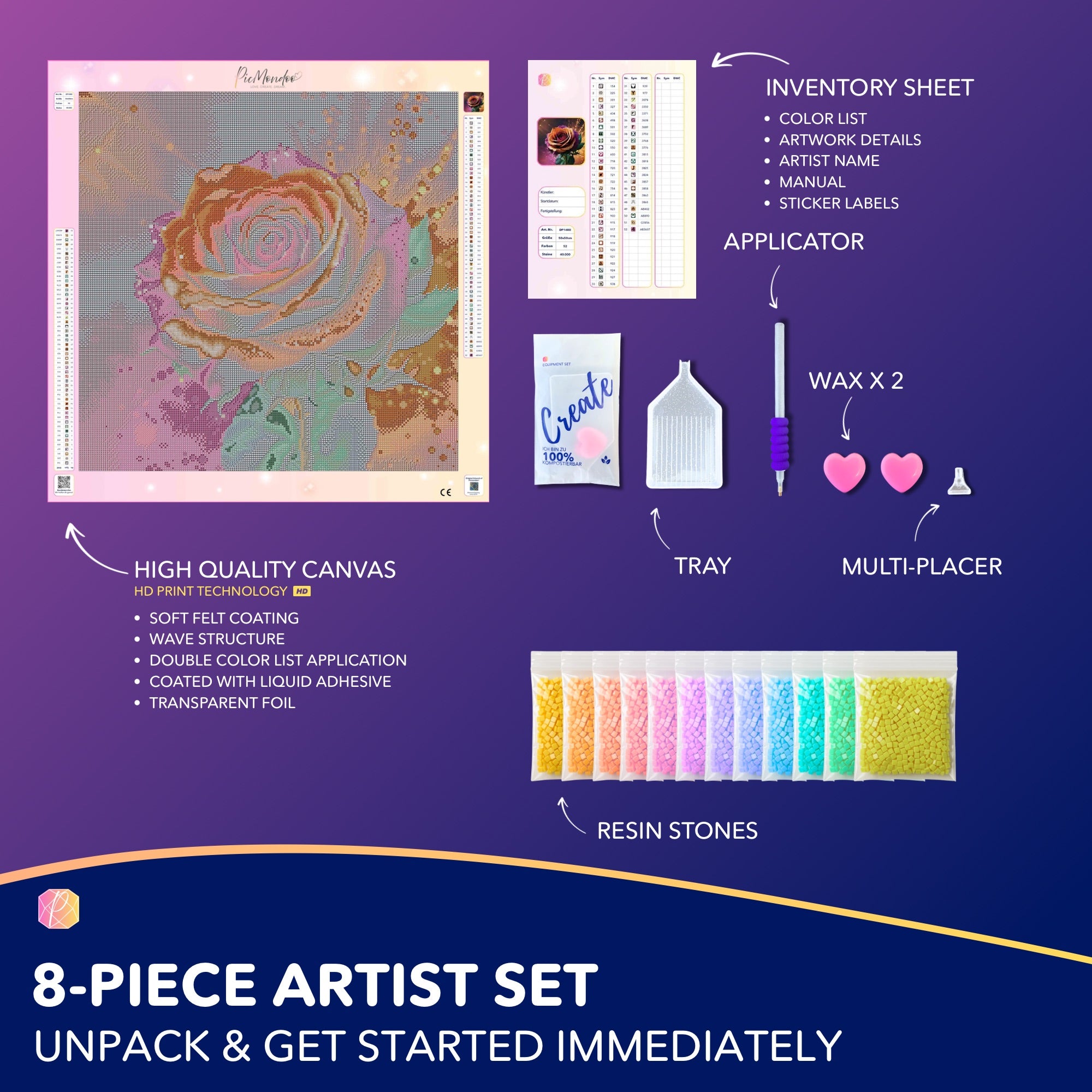 Diamond Painting - Colorful Rose