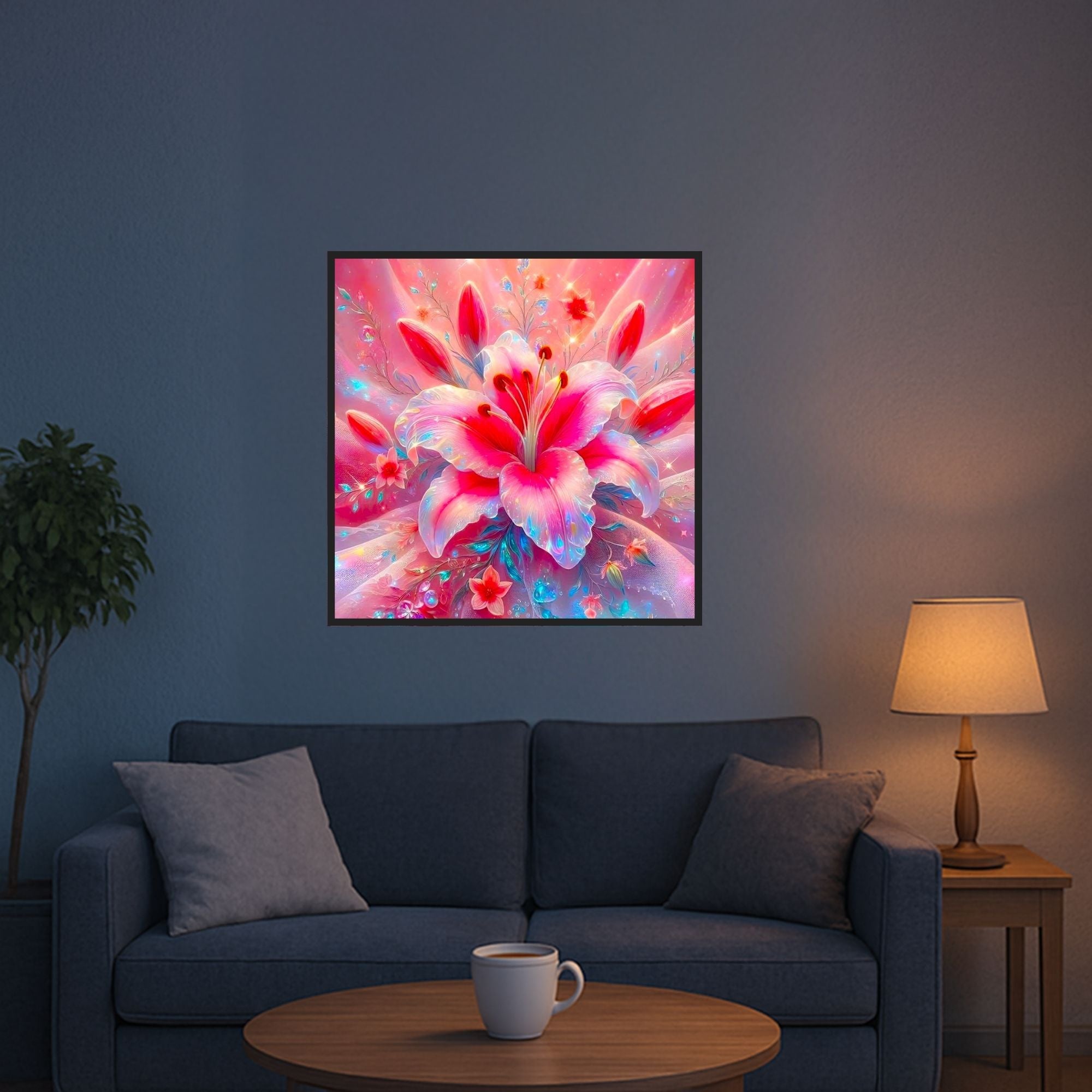 Diamond Painting - Delicate Lily in Soft Pink