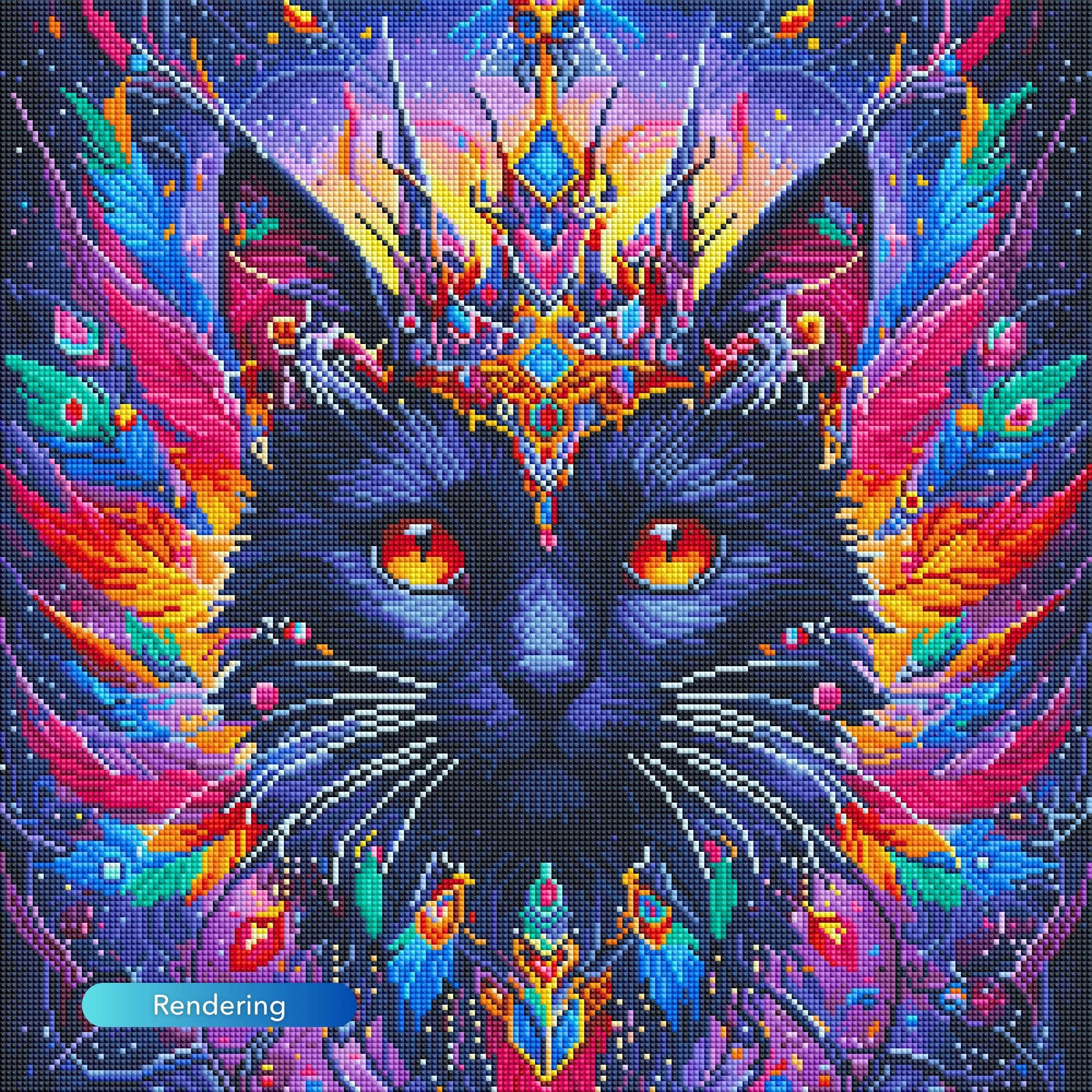 Diamond Painting - Mystical color splash Cat