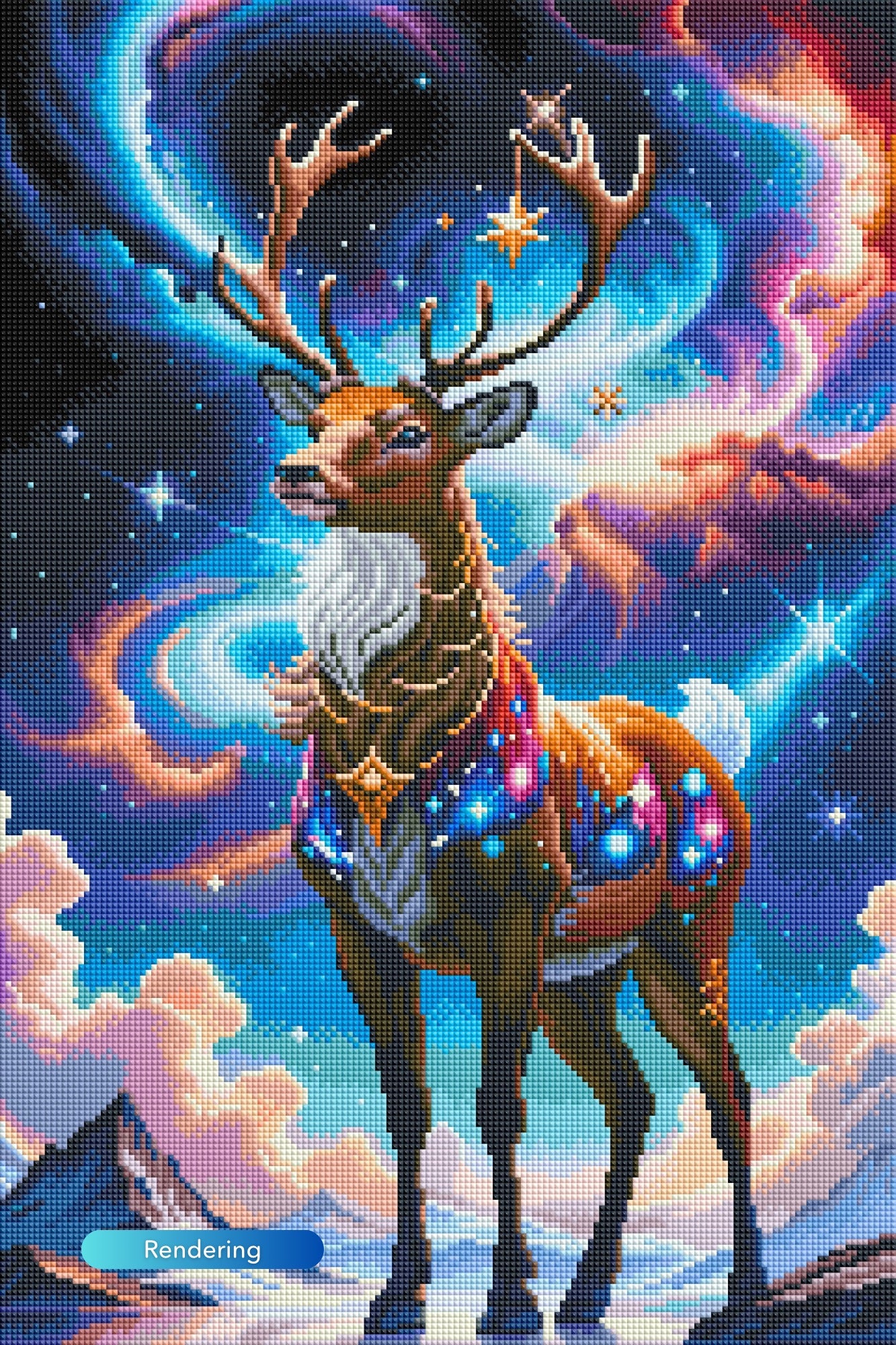 Diamond Painting - Reindeer in Evening Magic