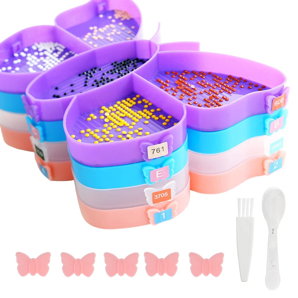 Diamond Painting Butterfly Tray Set