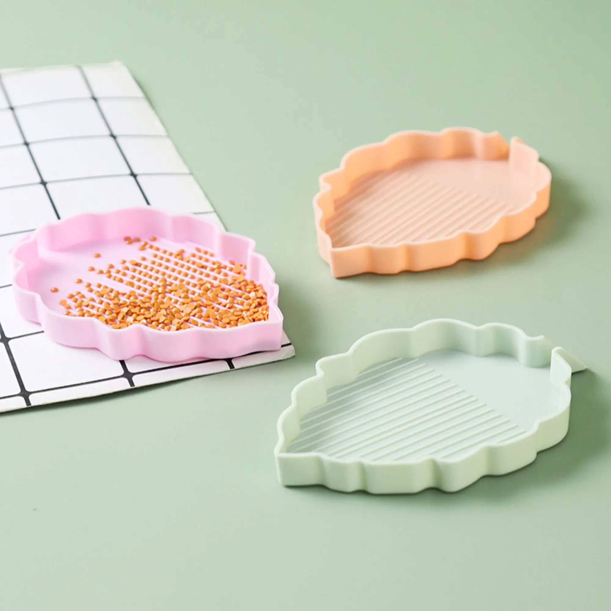 Diamond Painting Trays "Hazelnut Leaf" – Set of 3