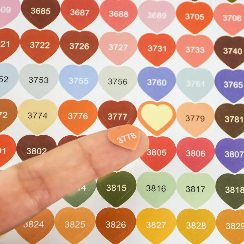 Diamond Painting - DMC Sticker - 4 Sheets - Hearts