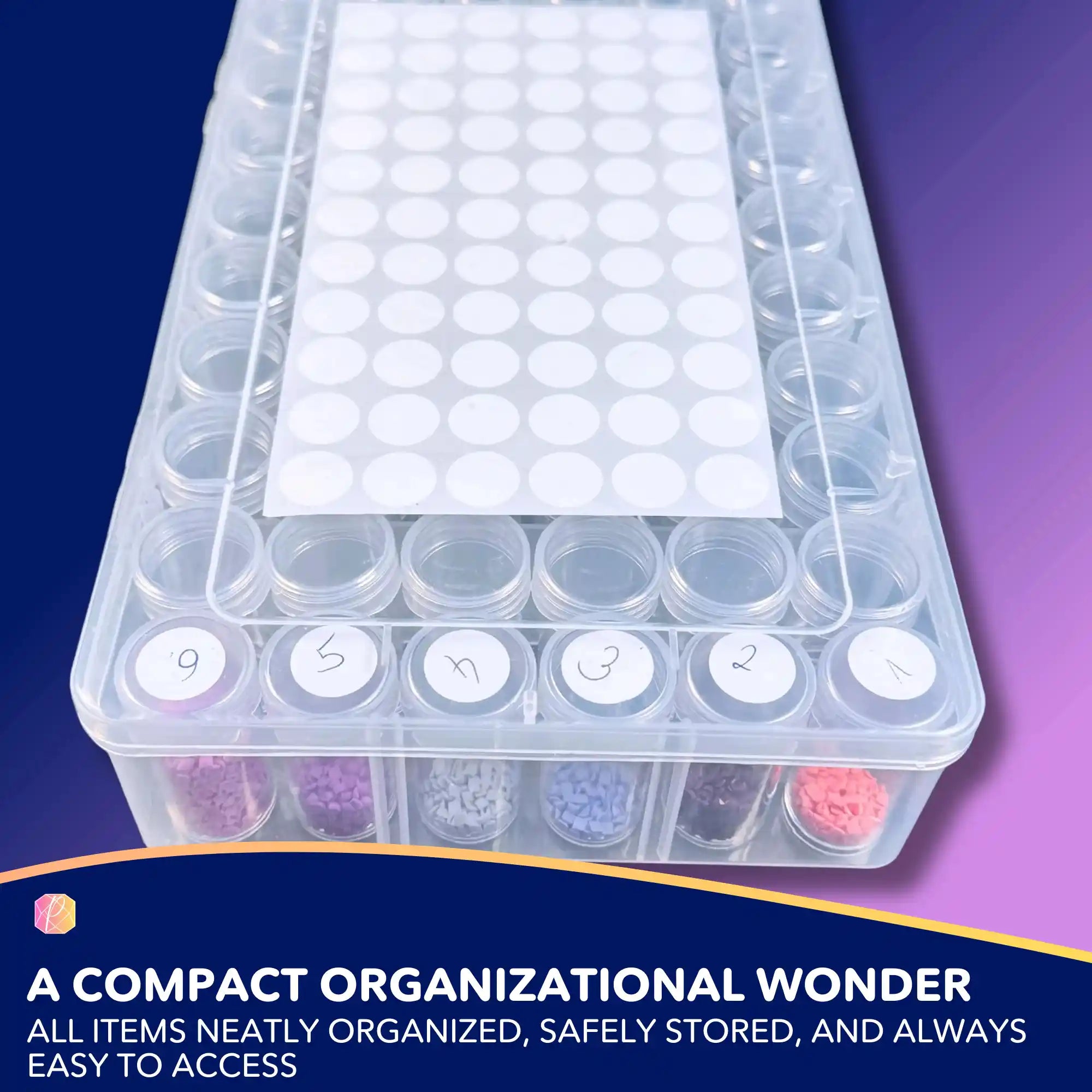 Diamond Painting Storage Box / 60 Jars