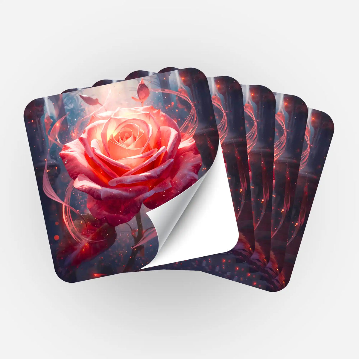 Wall Sticker 5-Pack - Heart Flame