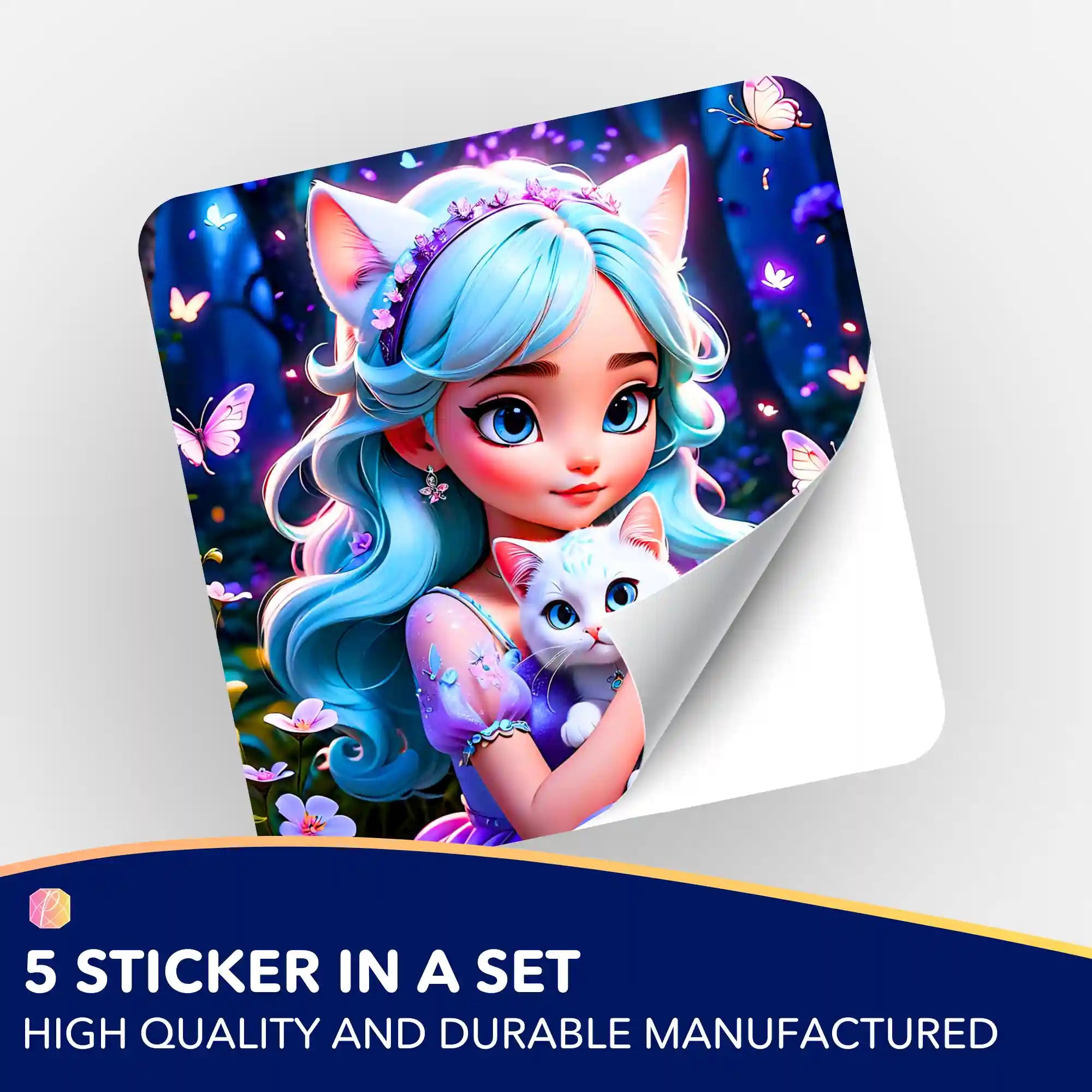 Wall Sticker 5-Pack - Kim Kitty Girl