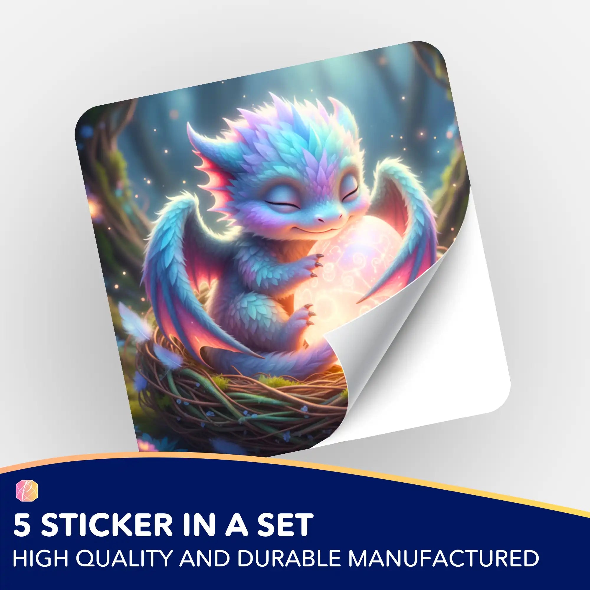 Wall Sticker 5-Pack - Light Dragon Faye