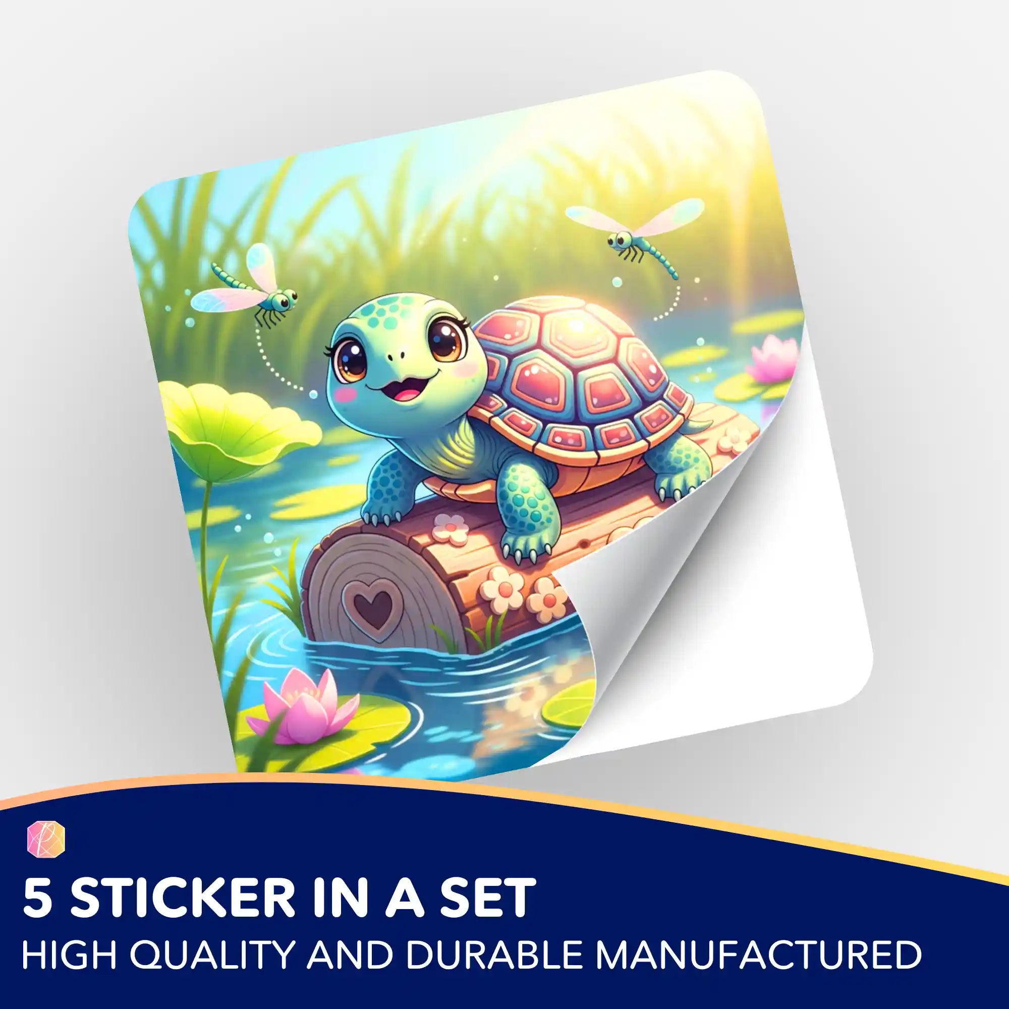 Wall Sticker 5-Pack - Turtle Girl Karla