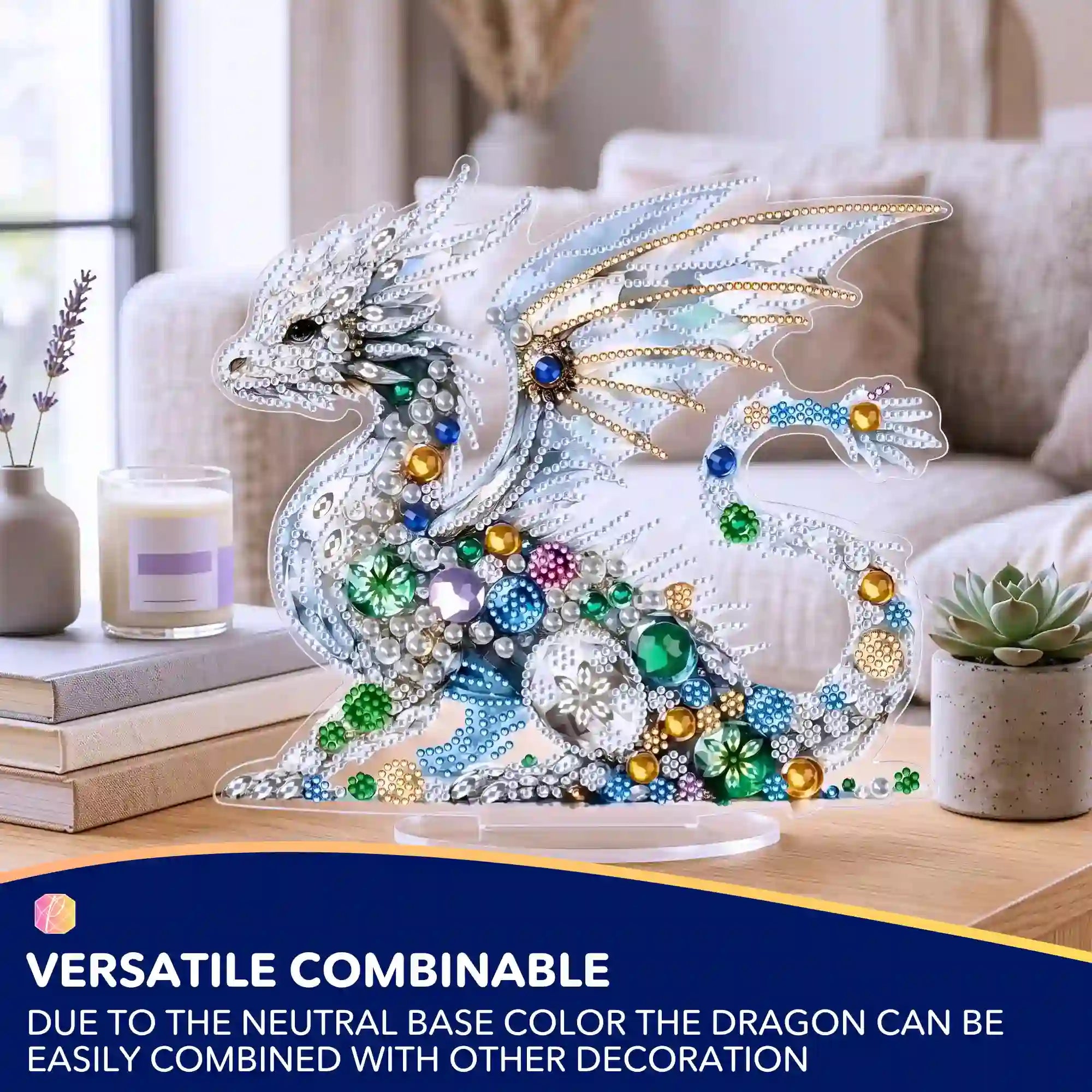 Diamond Painting Stand – White Dragon