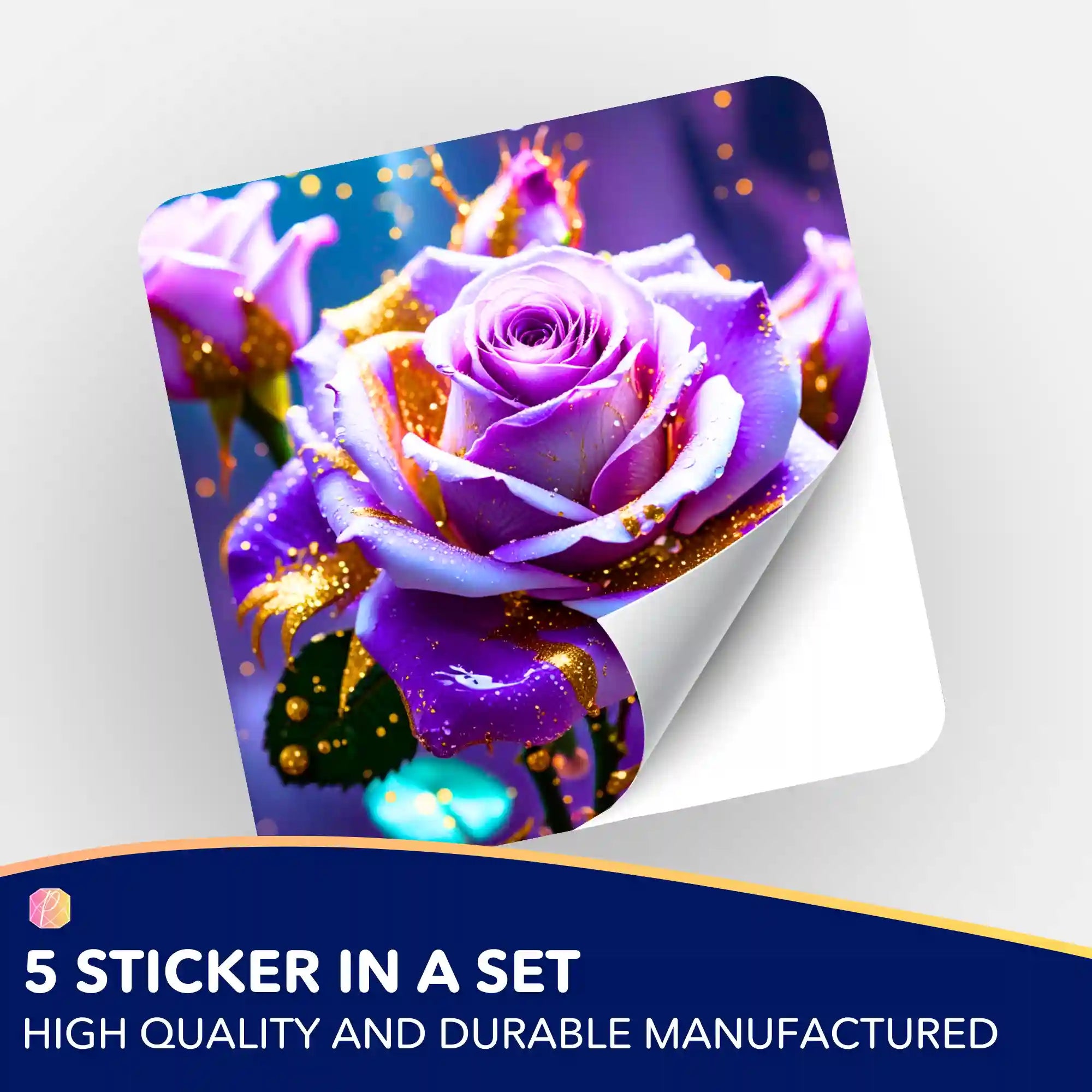 Wall Sticker 5-Pack - Amethyst Rose