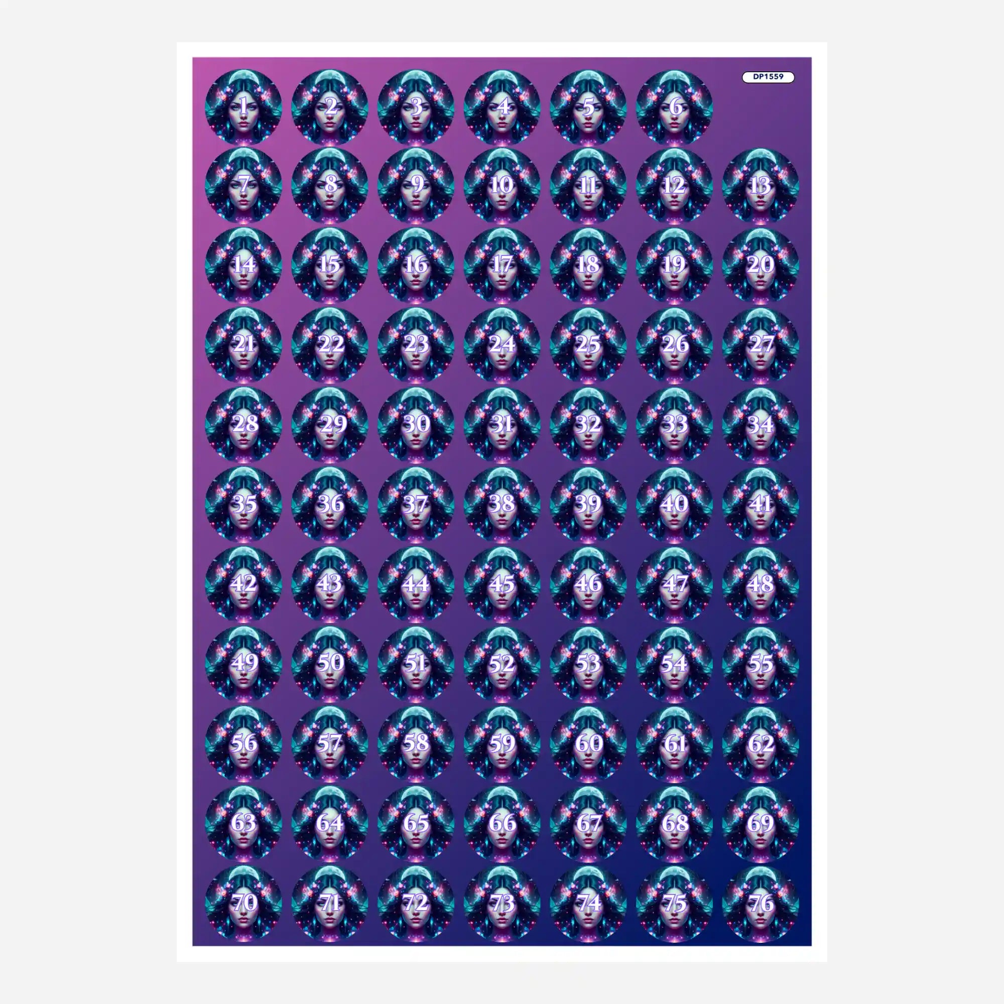 Small Jar Stickers - Moon Princess