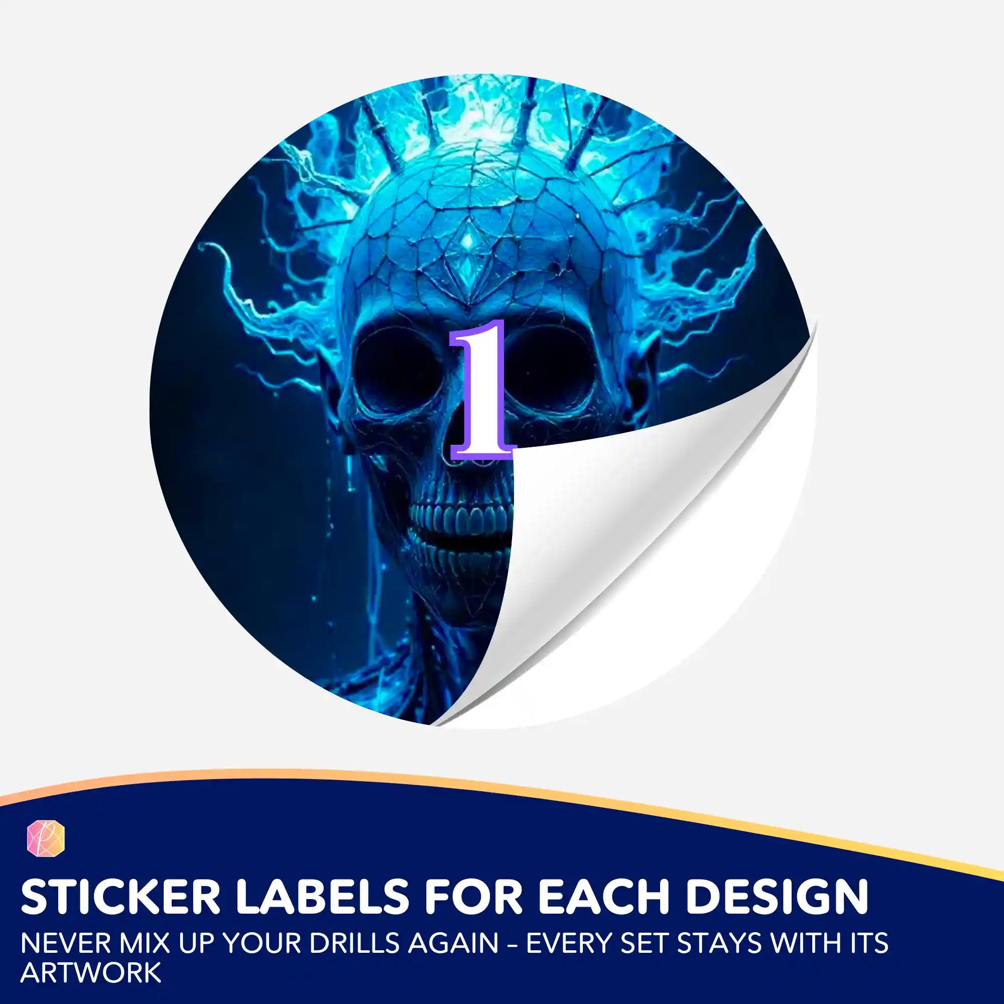 Small Jar Stickers - Skull