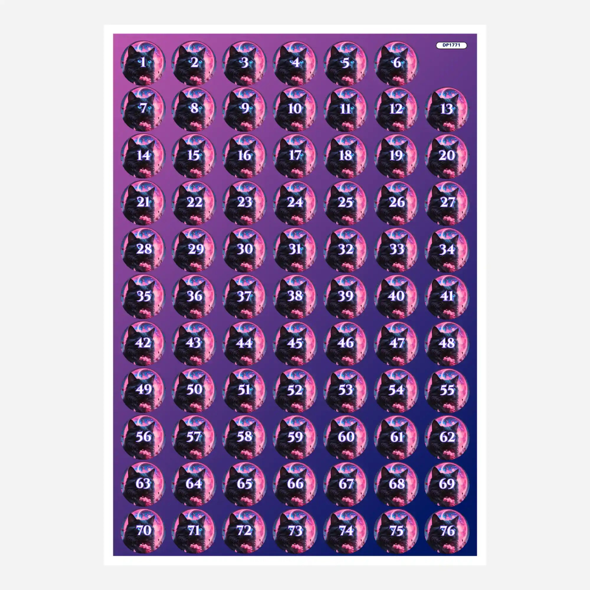 Small Jar Stickers - Night of Velvet