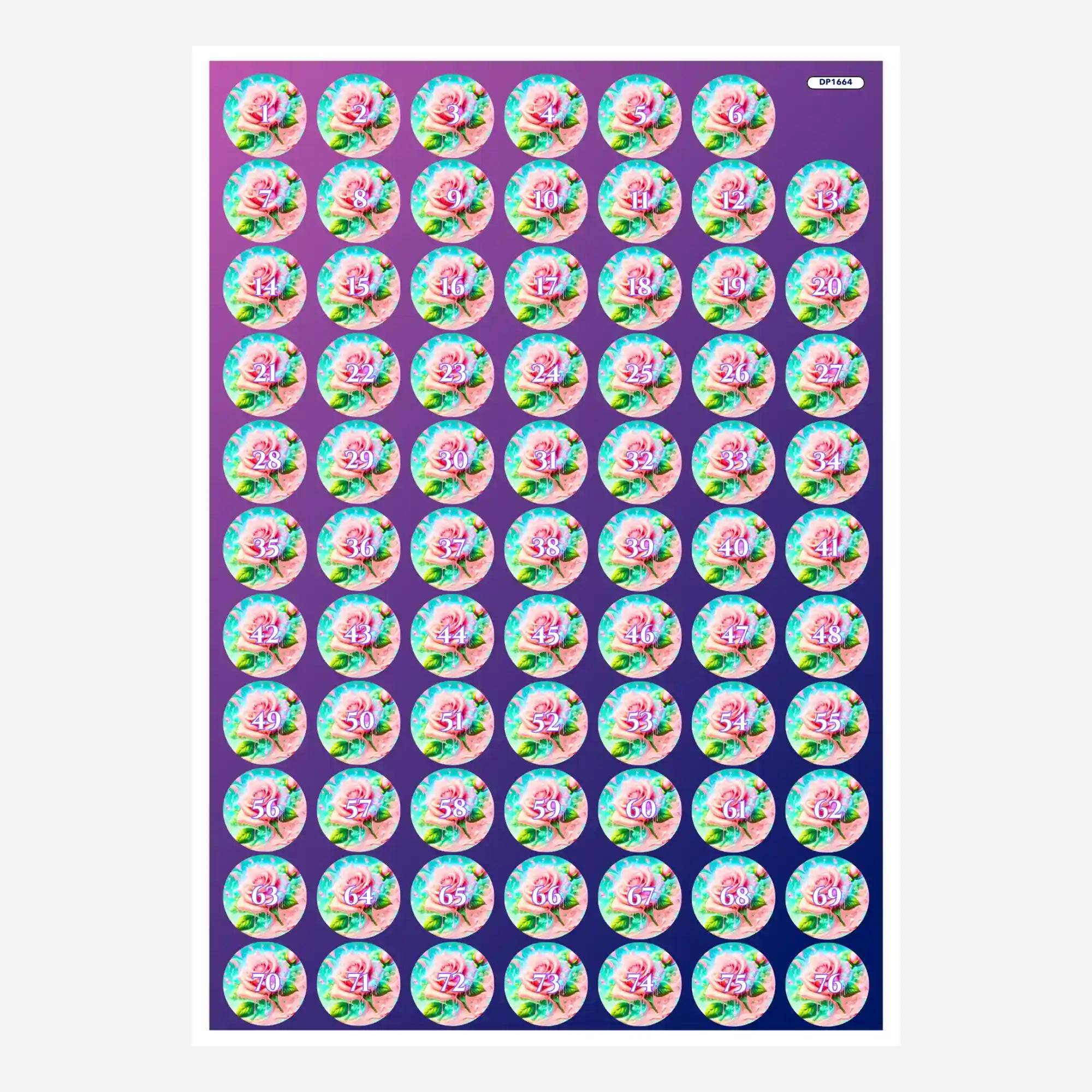 Small Jar Stickers - Candy Rose