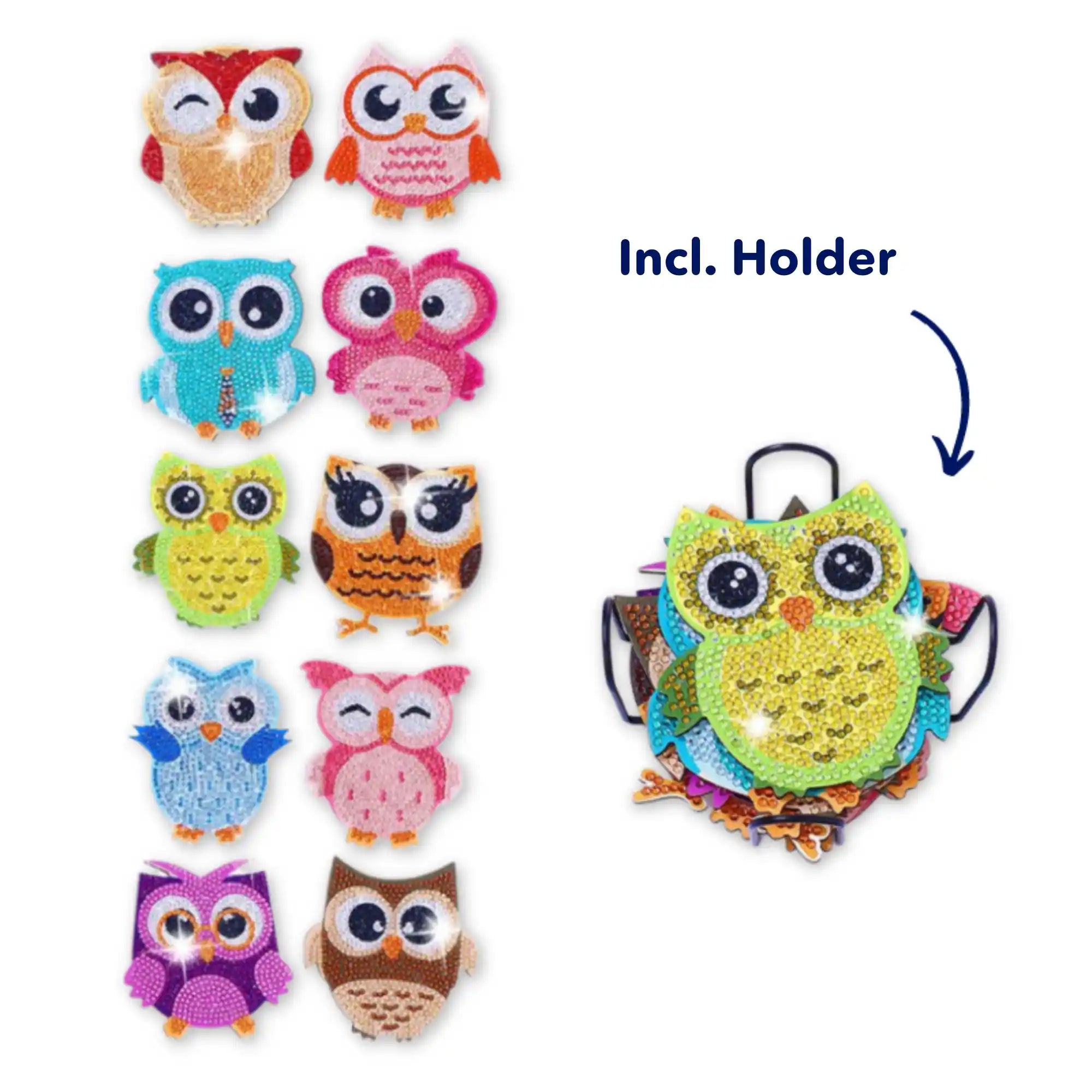 Diamond Painting - Coaster "Owls"