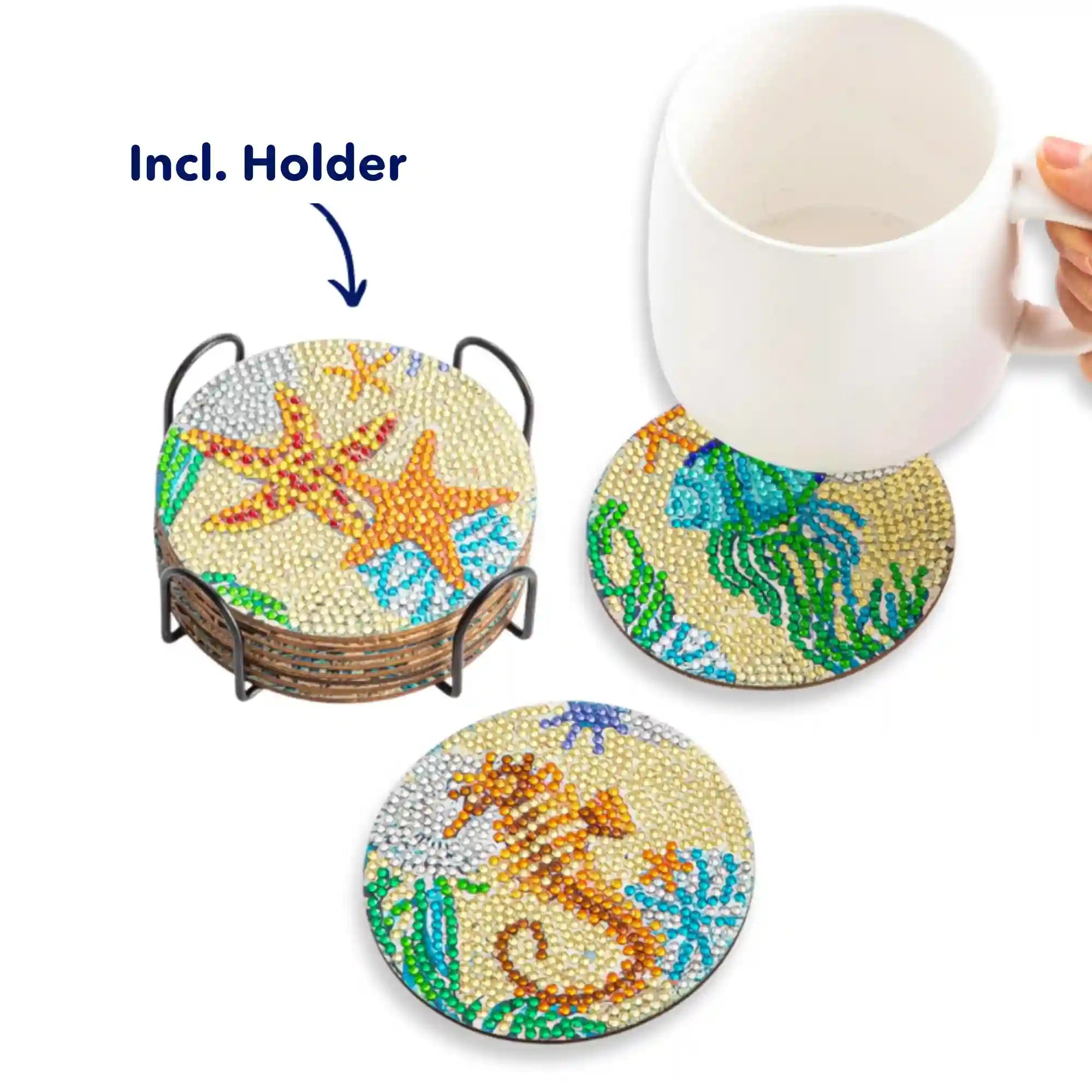 Diamond Painting - Coaster "Sea Animals"