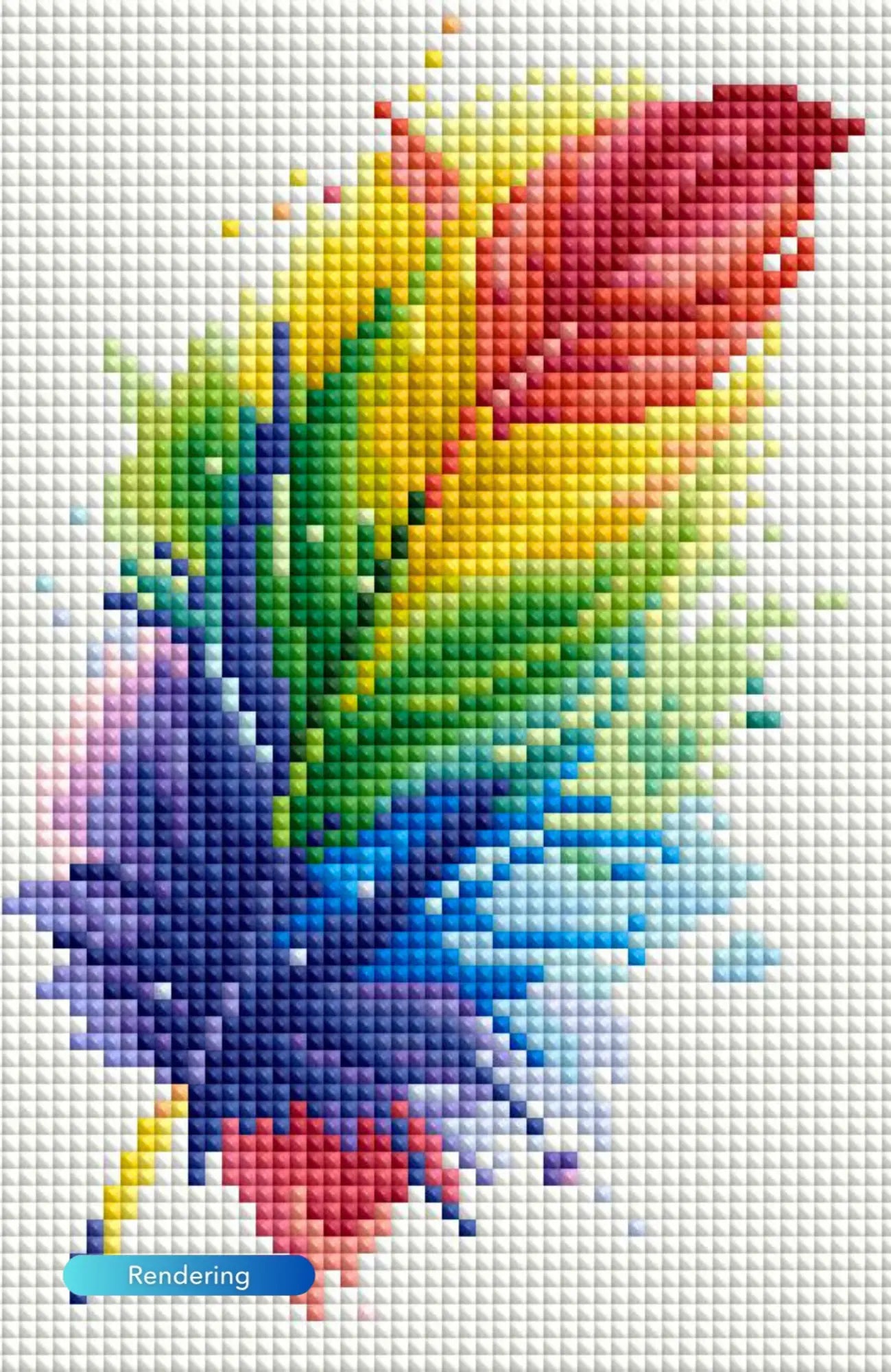 Diamond Painting Mini – Rainbow Feather