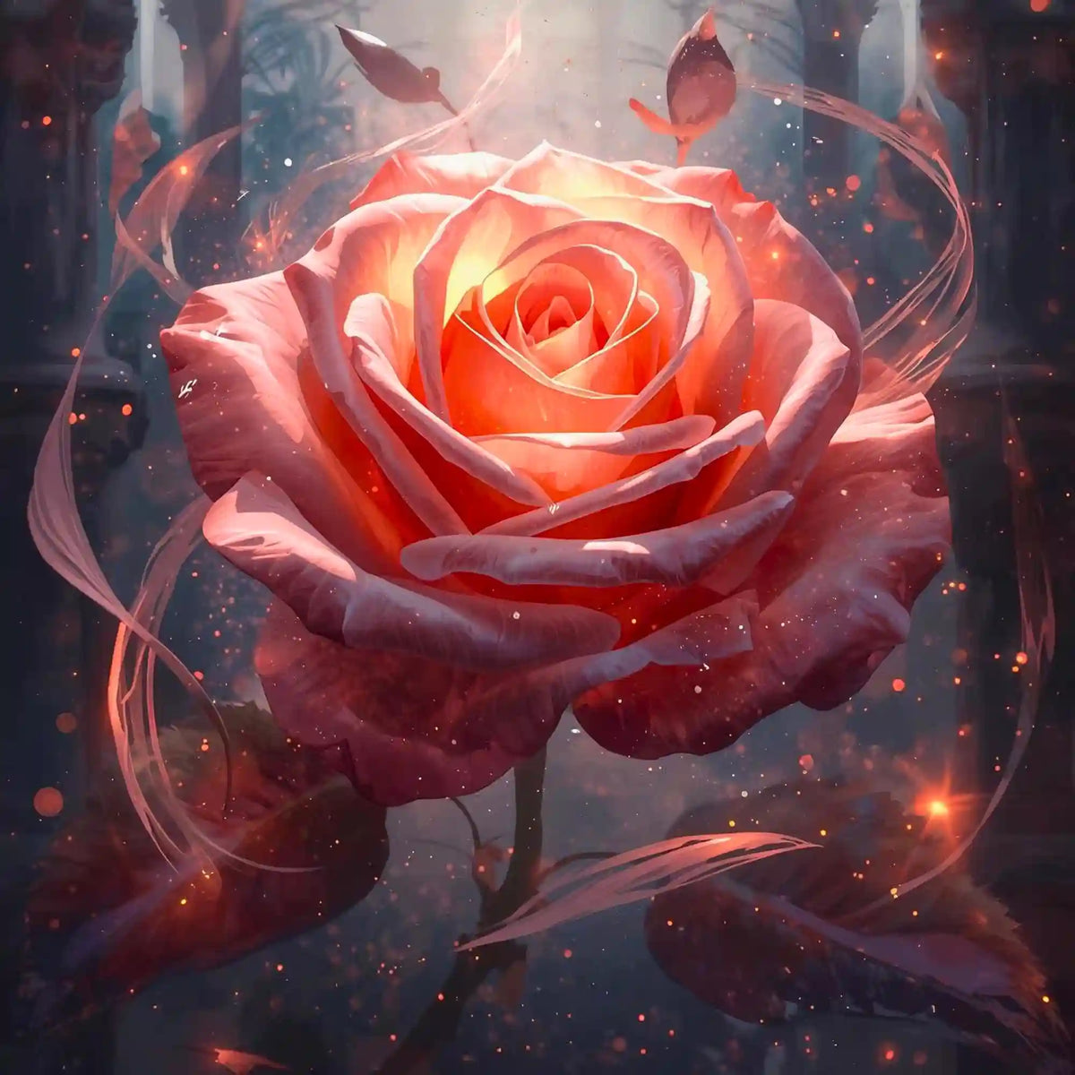 Diamond Painting - Heart Flame (round drills)