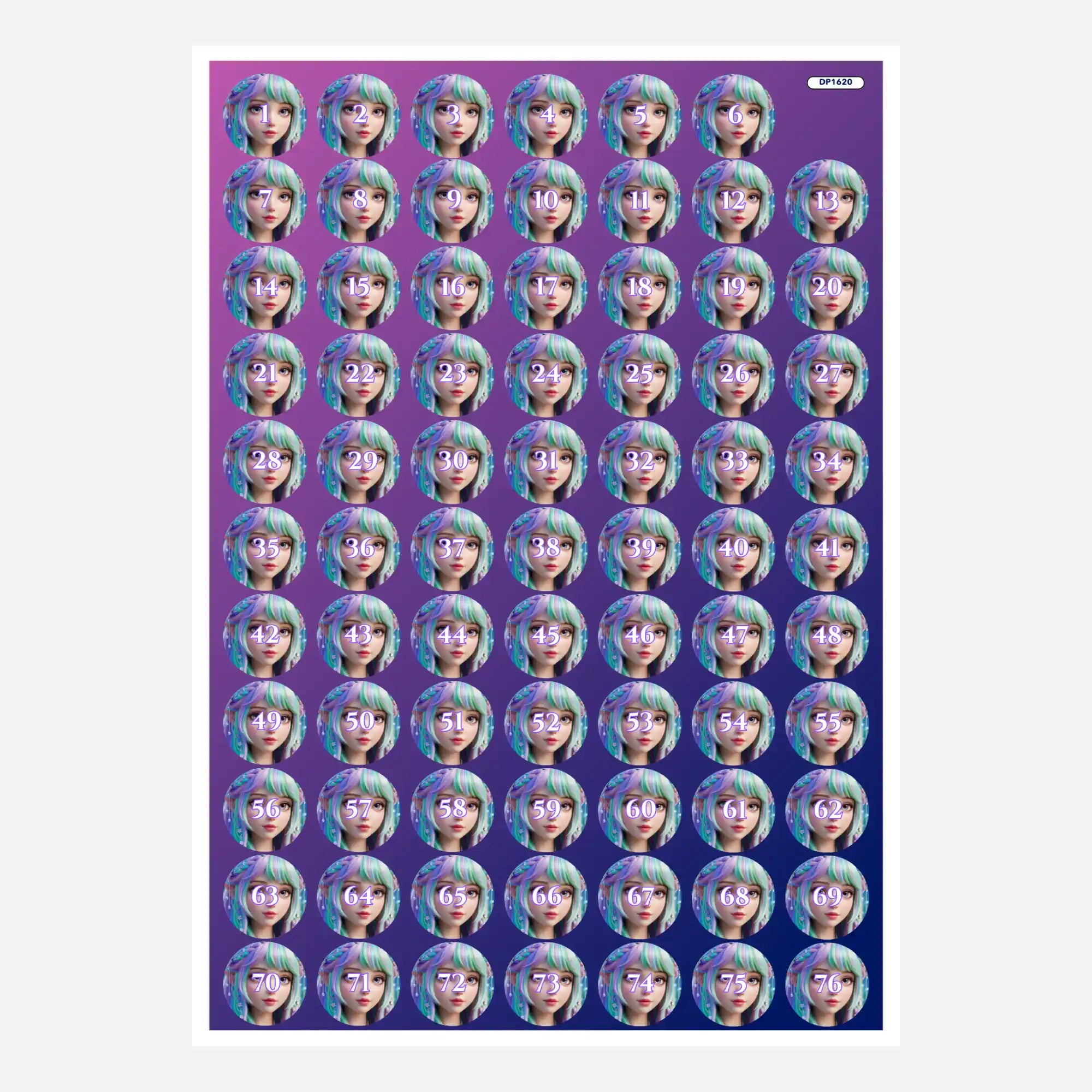 Small Jar Stickers - Fairy Princess Elara