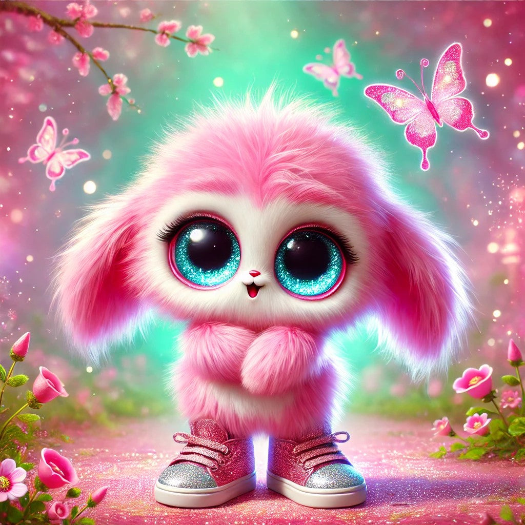Diamond Painting CrazyBee Special - Pink Fluffel Knuffel