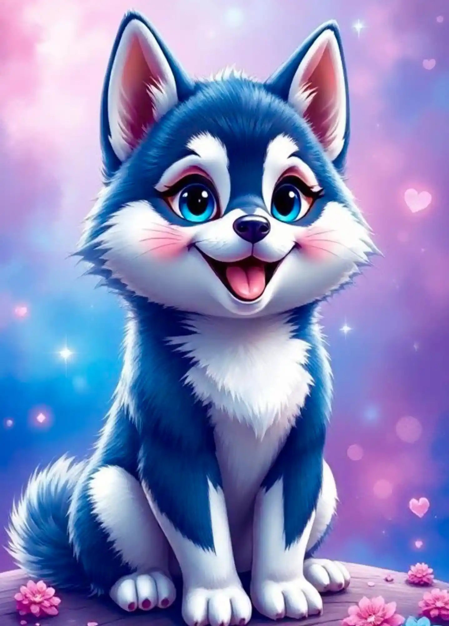 Diamond Painting Mini - Husky Happy