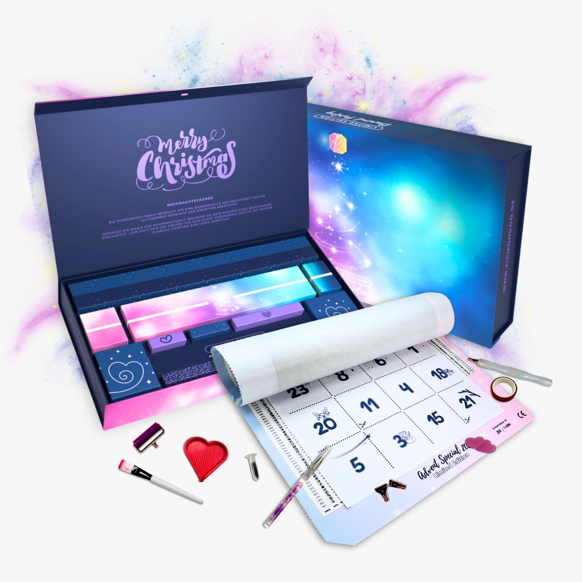 Diamond Painting “Advent Calendar Design” with 24 Sections – Limited Edition
