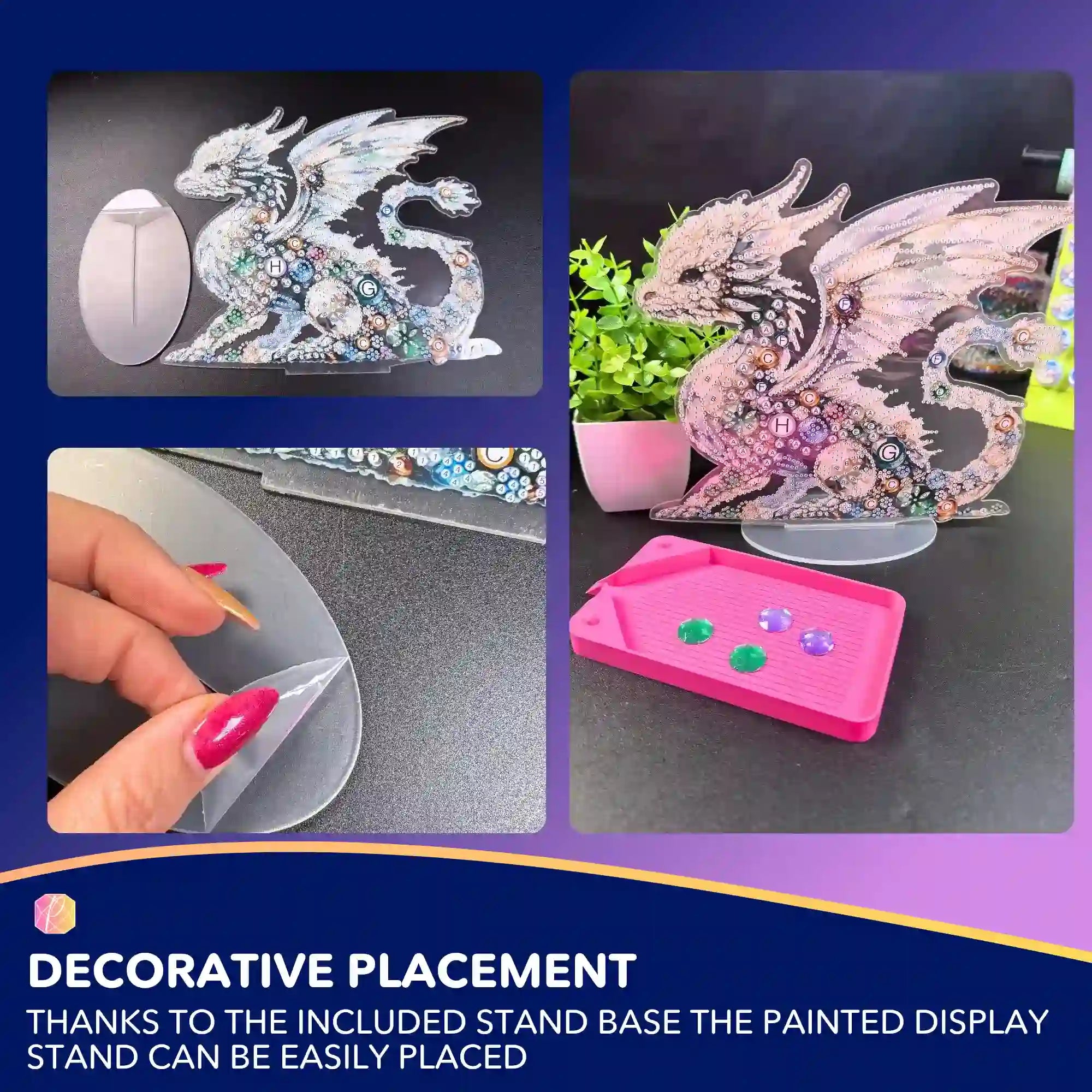 Diamond Painting Stand – White Dragon