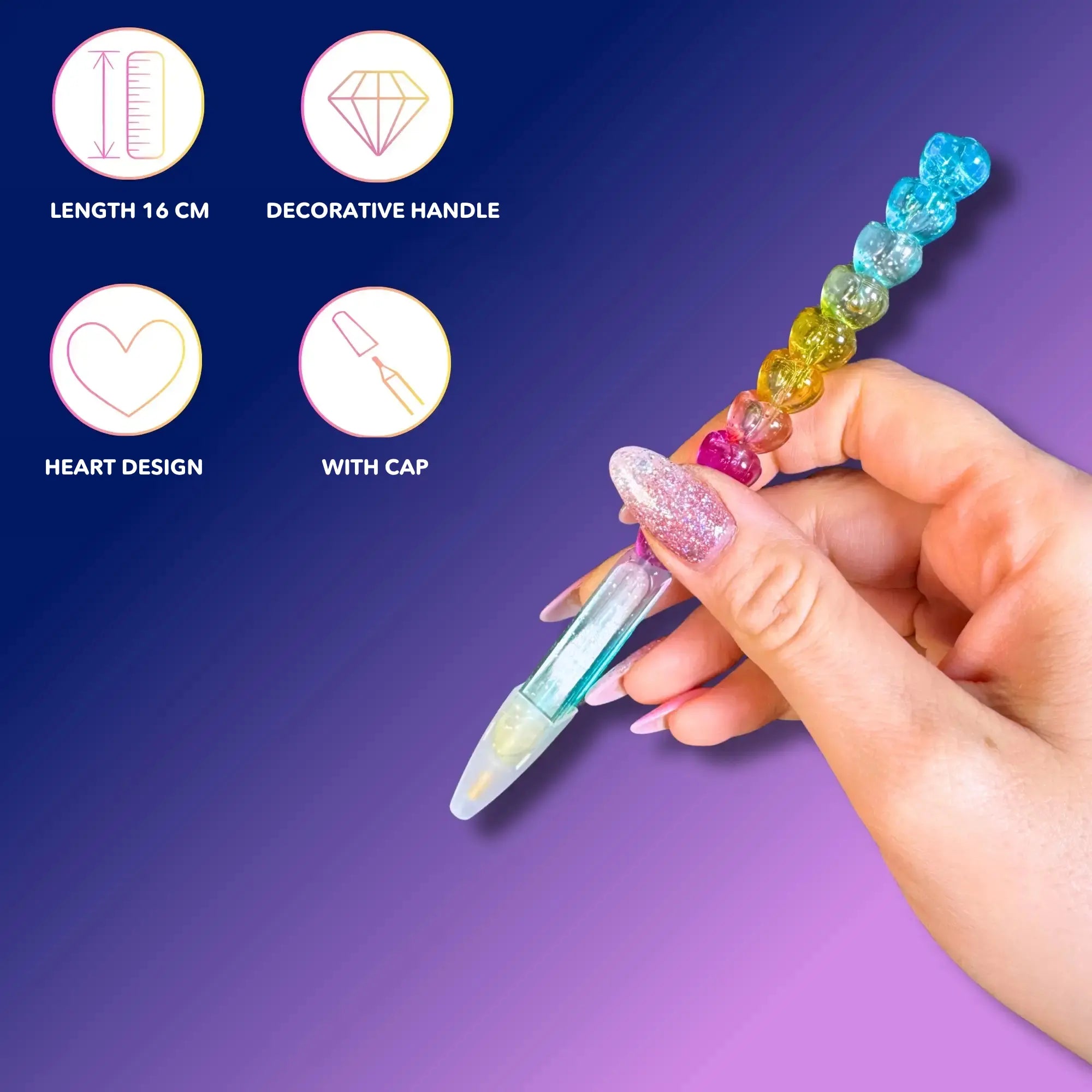 Diamond Painting Pen Colorful Hearts - Mother's Day