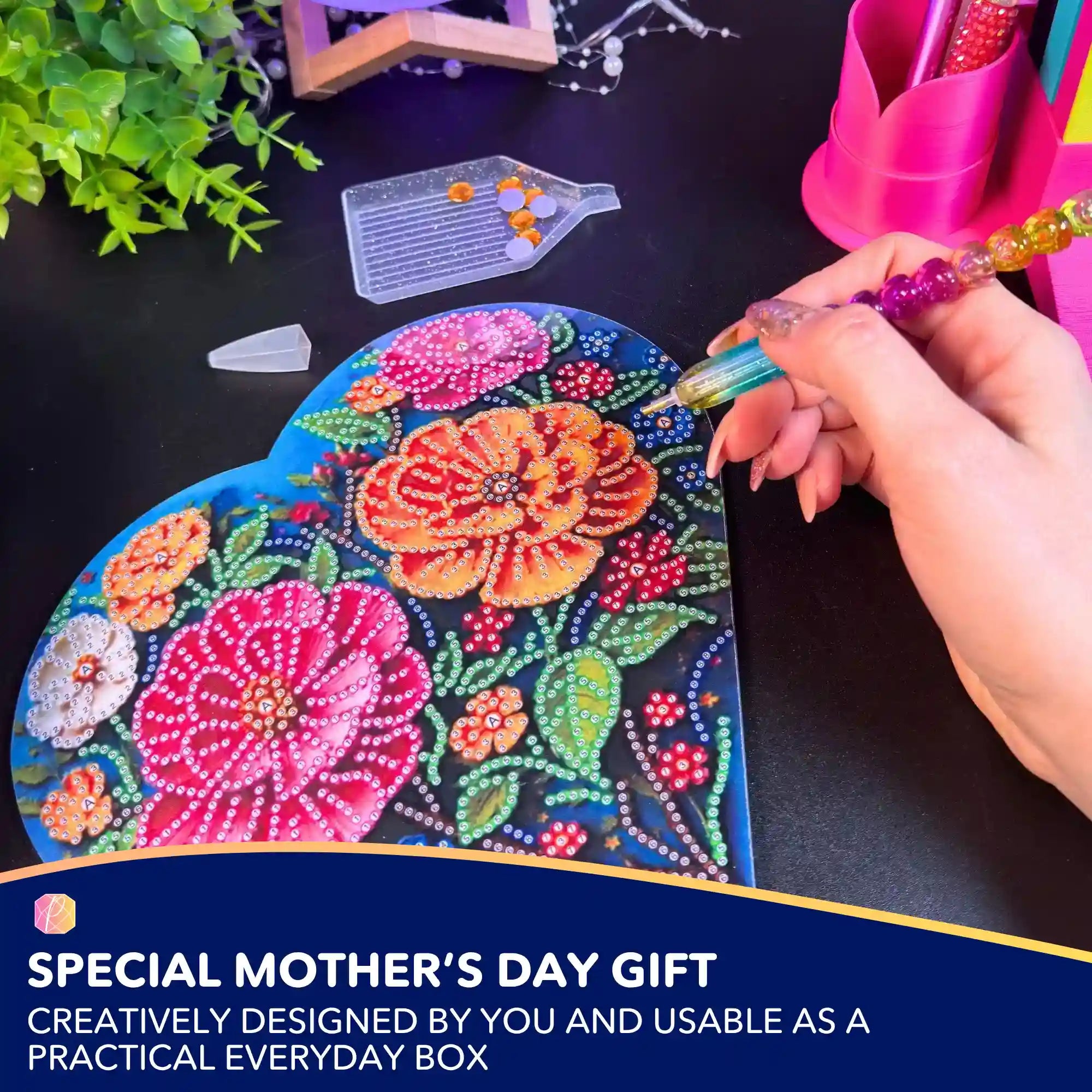 Diamond Painting Storage Box Flowers – Mother’s Day