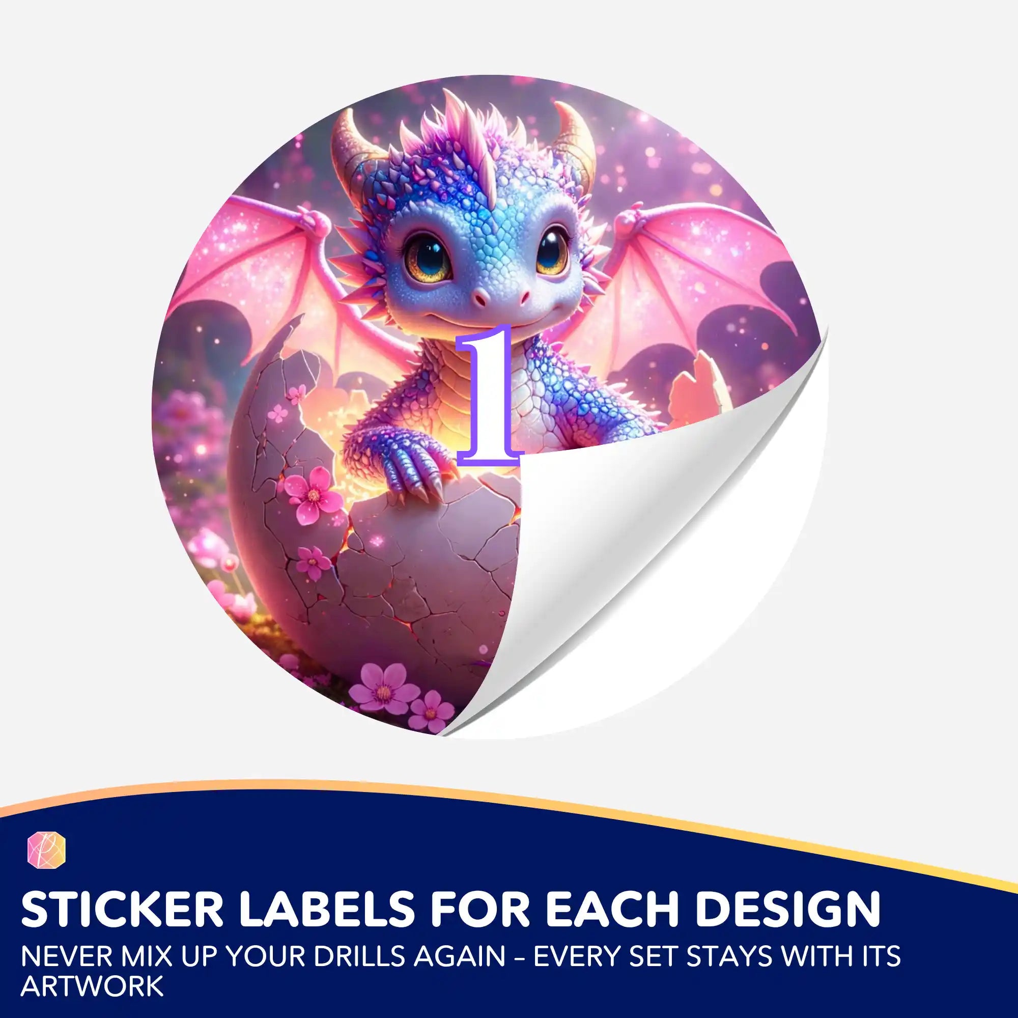 Small Jar Stickers - Dragon Sunny