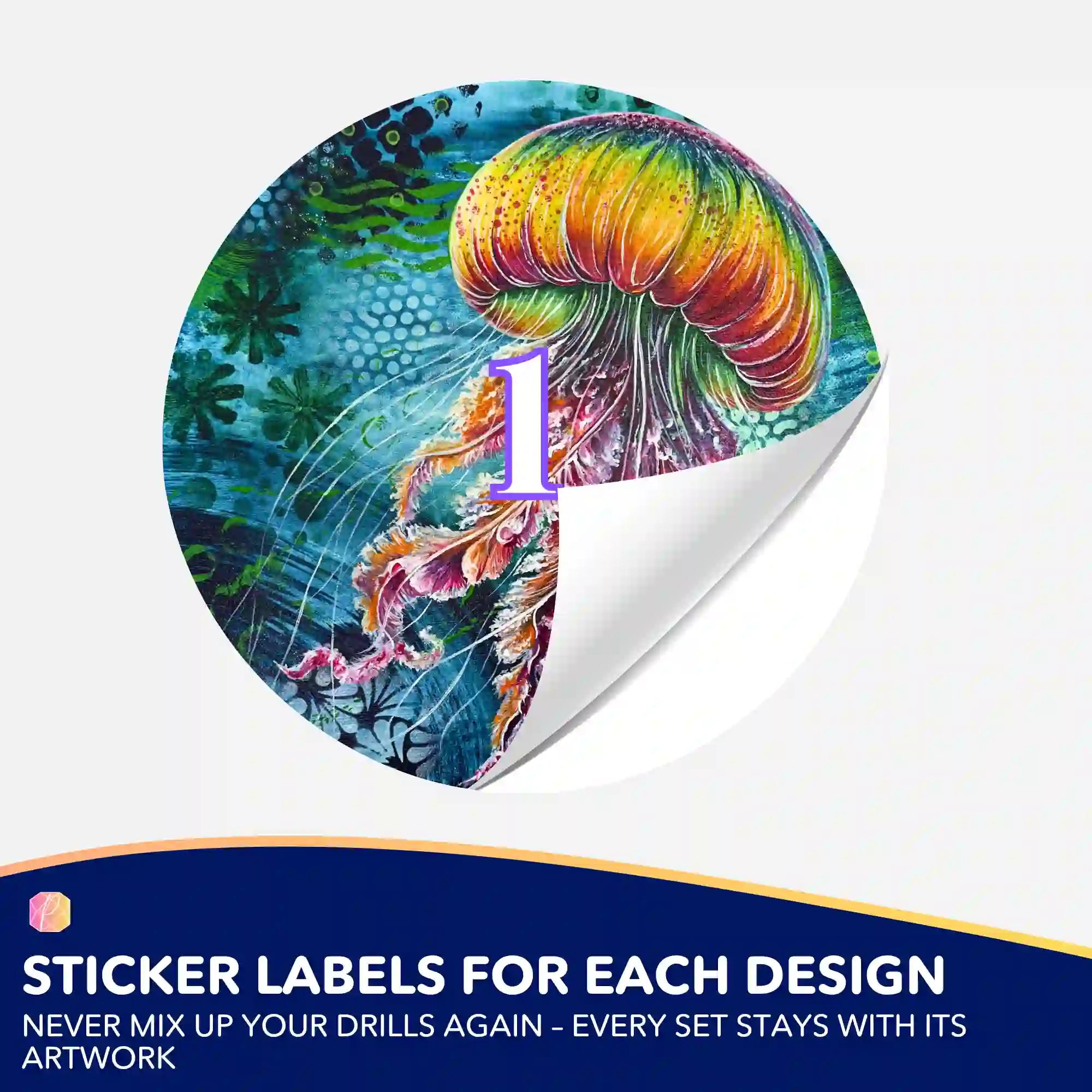 Small Jar Stickers - Medusa Solaris