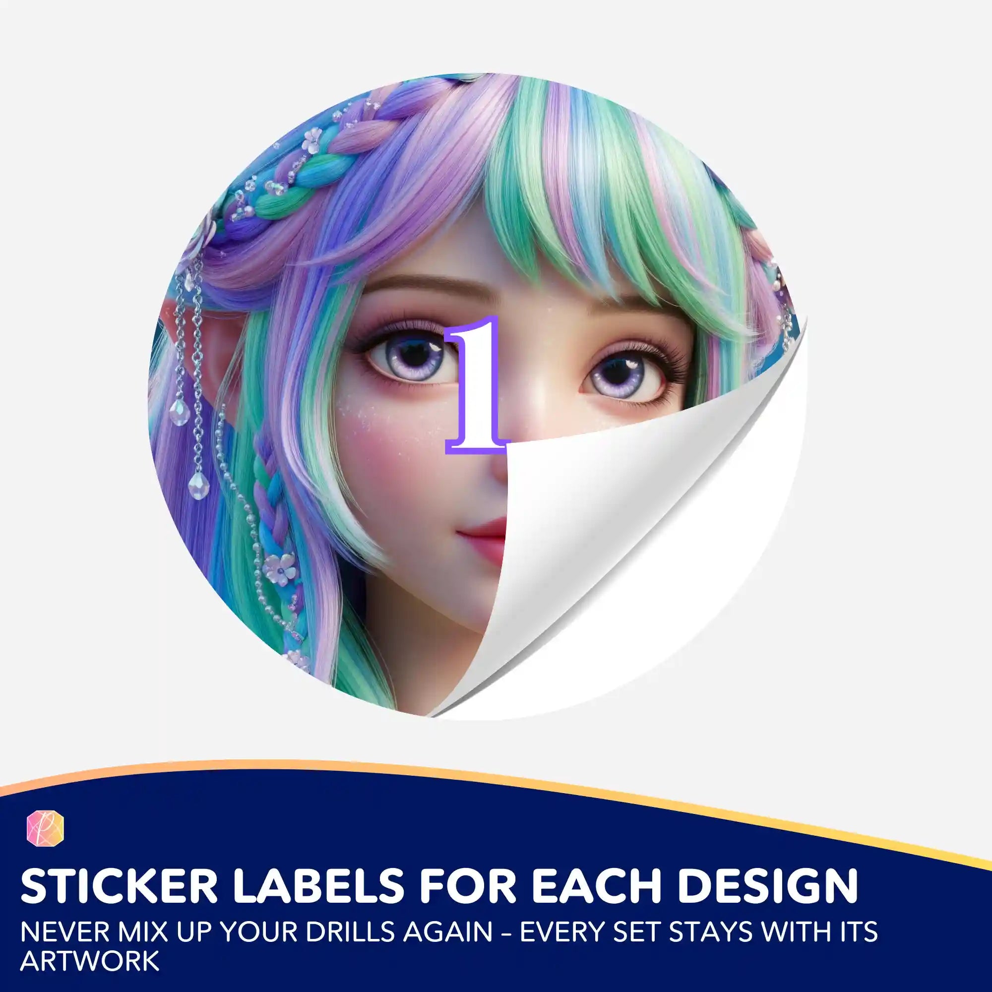 Small Jar Stickers - Fairy Princess Elara