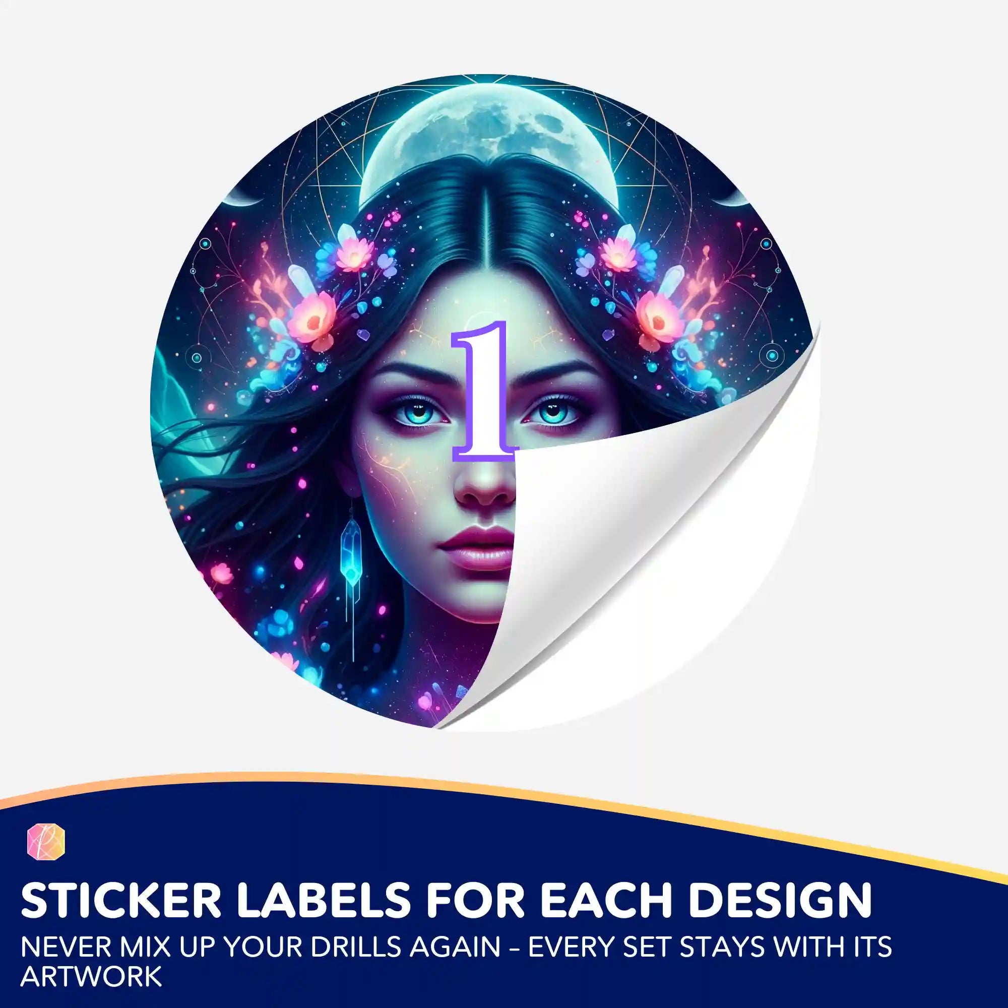 Small Jar Stickers - Moon Princess