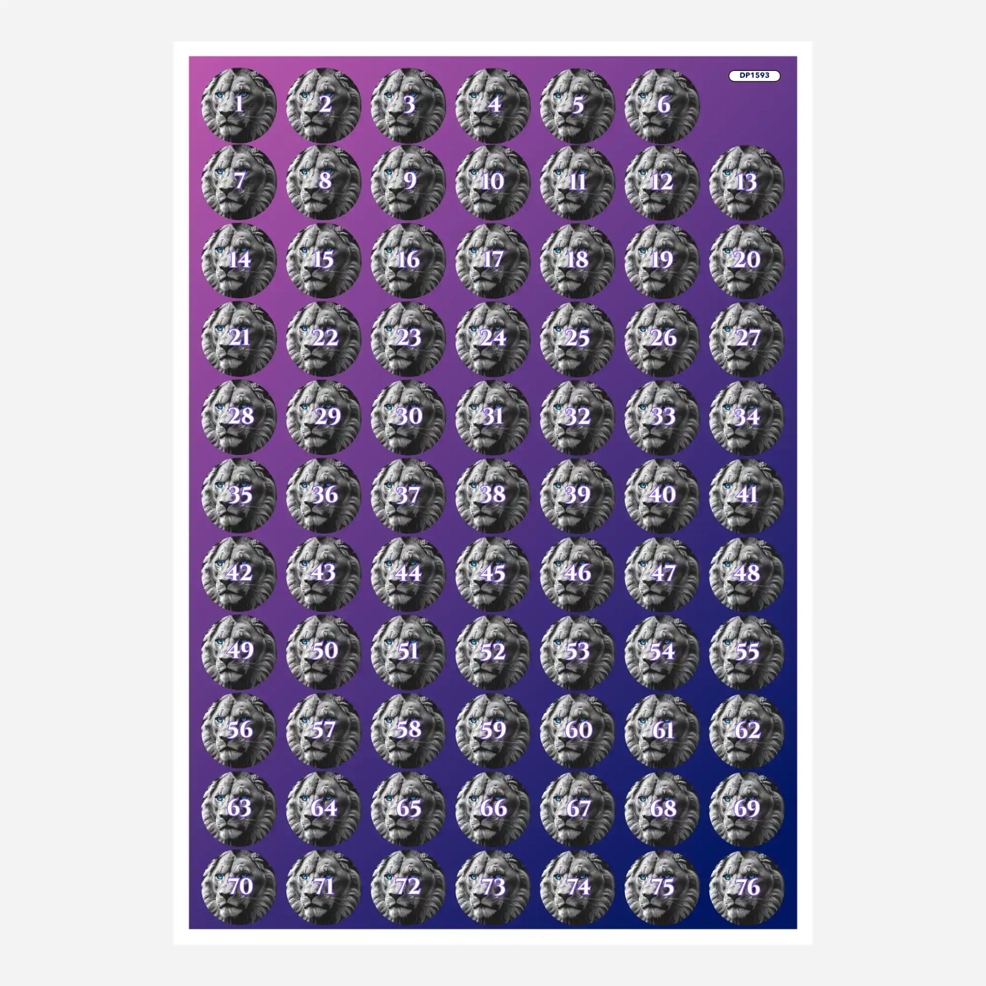 Small Jar Stickers - Leo the Lion