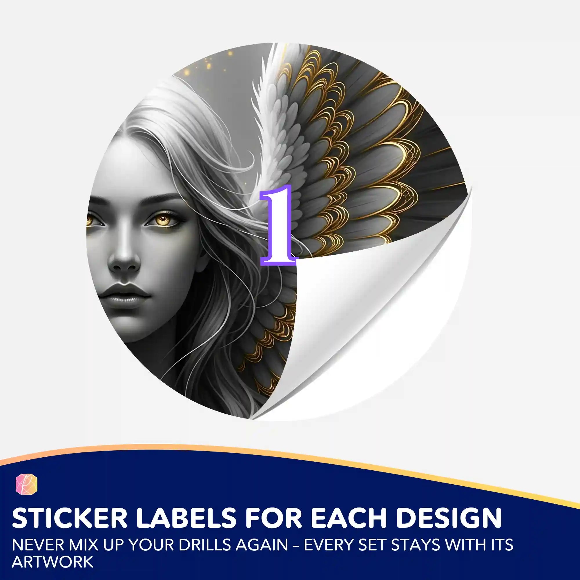 Small Jar Stickers - Golden Angel