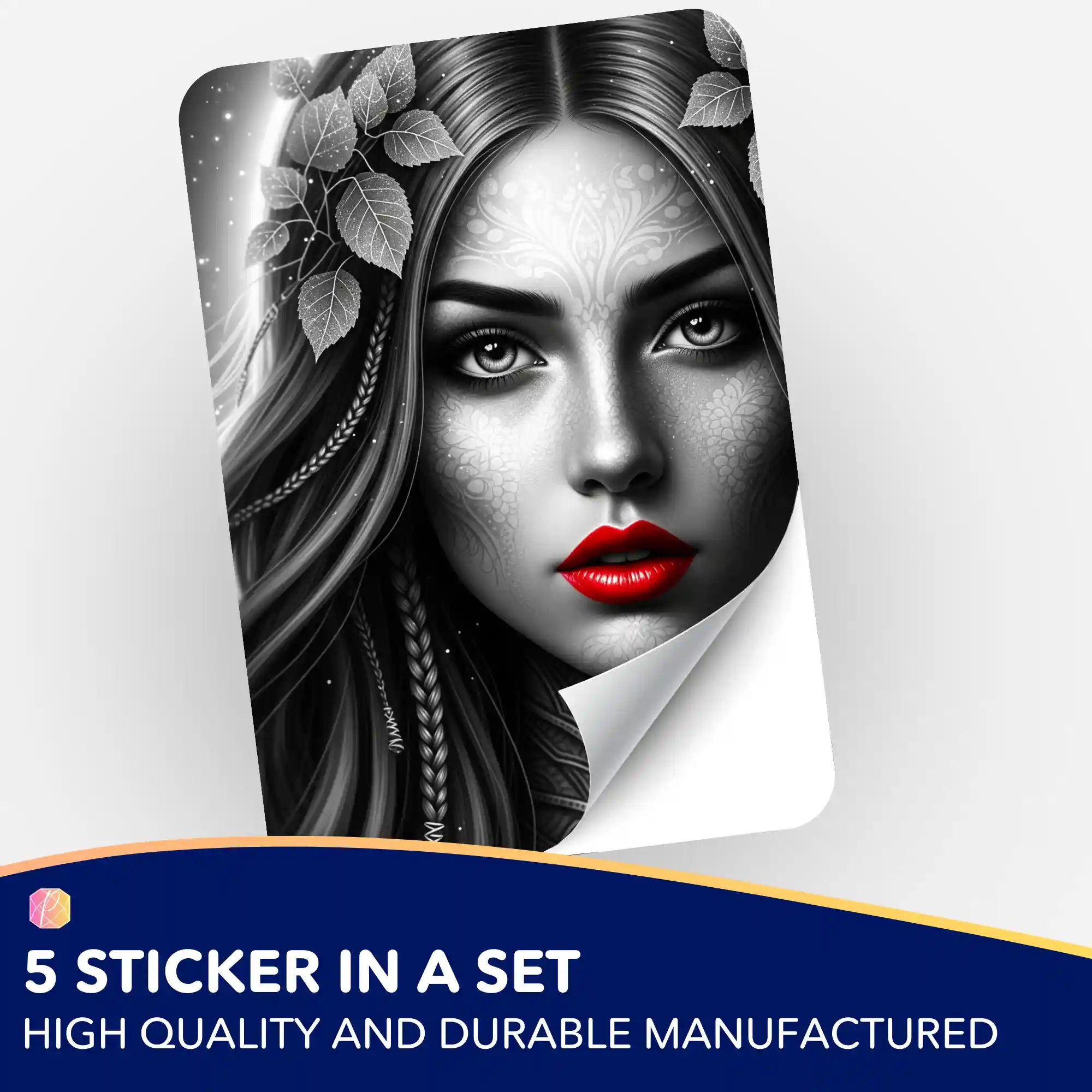Wall Sticker 5-Pack - Red Lips