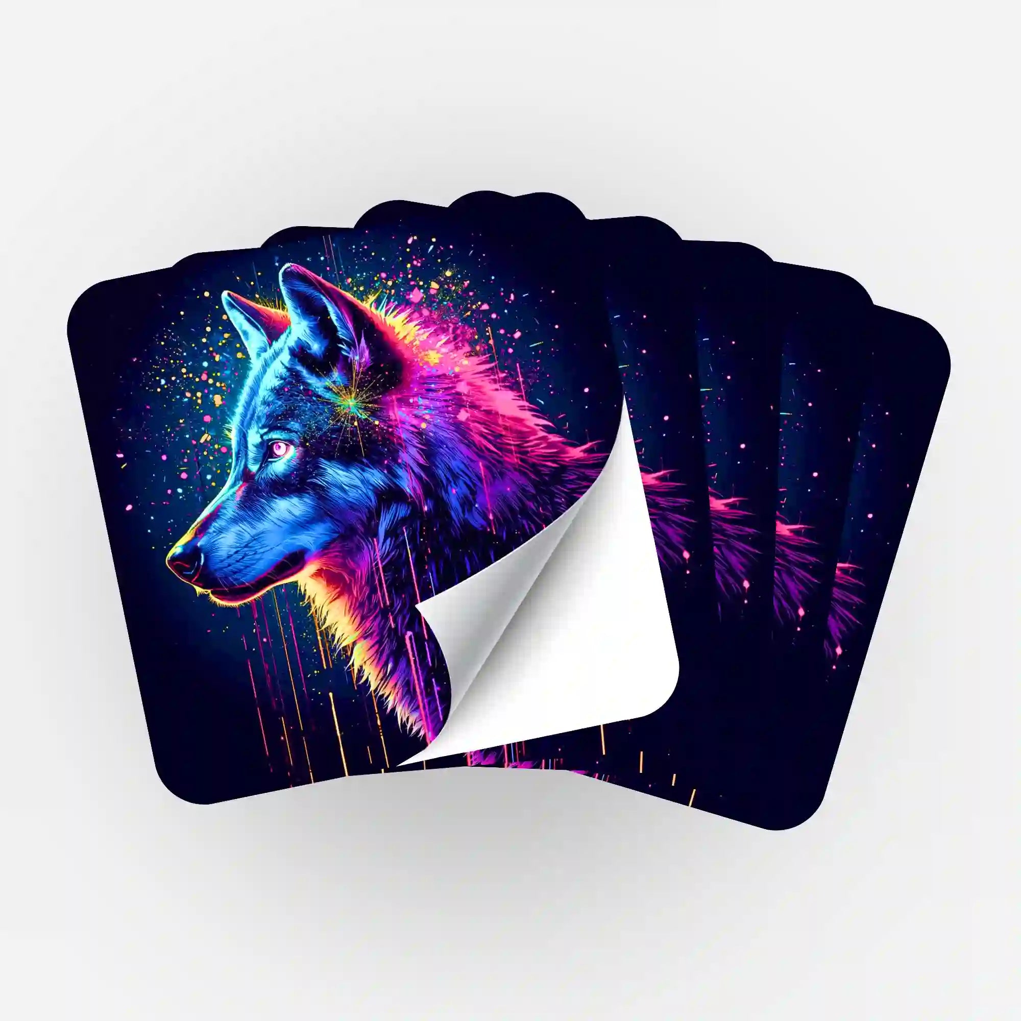 Wall Sticker 5-Pack - Power Animal Wolf: Clarity & Instinct