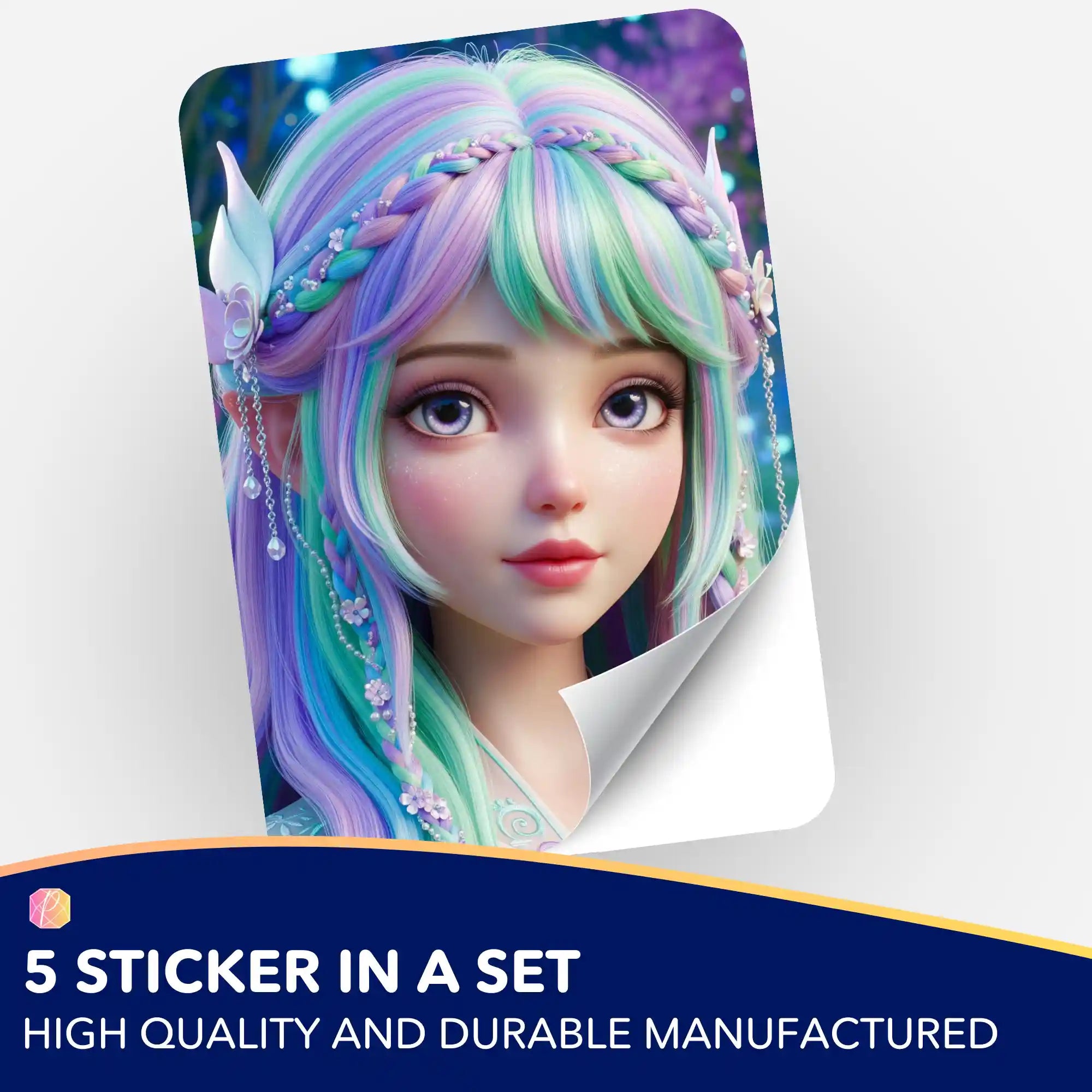 Wall Sticker 5-Pack - Fairy Princess Elara