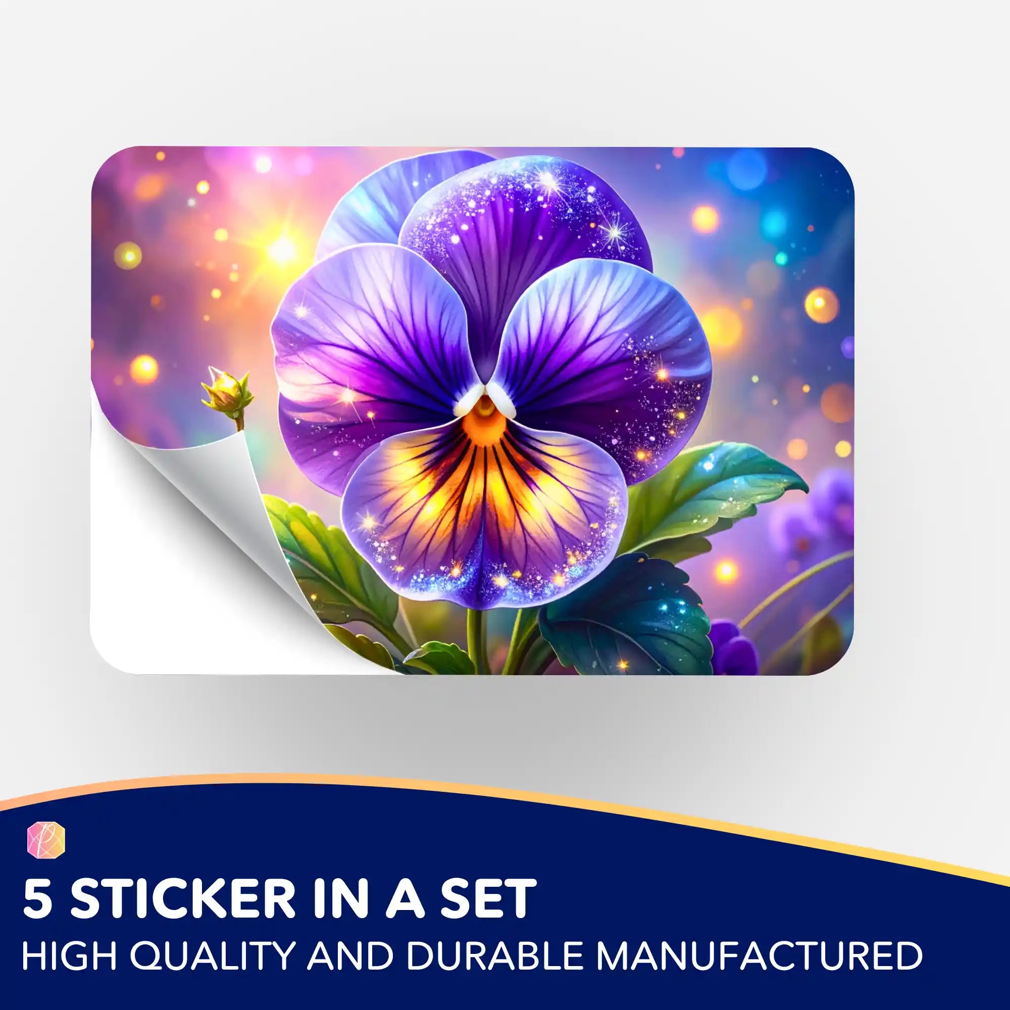 Wall Sticker 5-Pack - Star Violets
