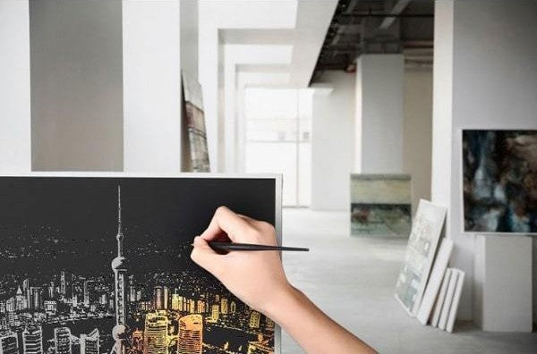 Scratch Painting – XL 4-Piece Set Cities II