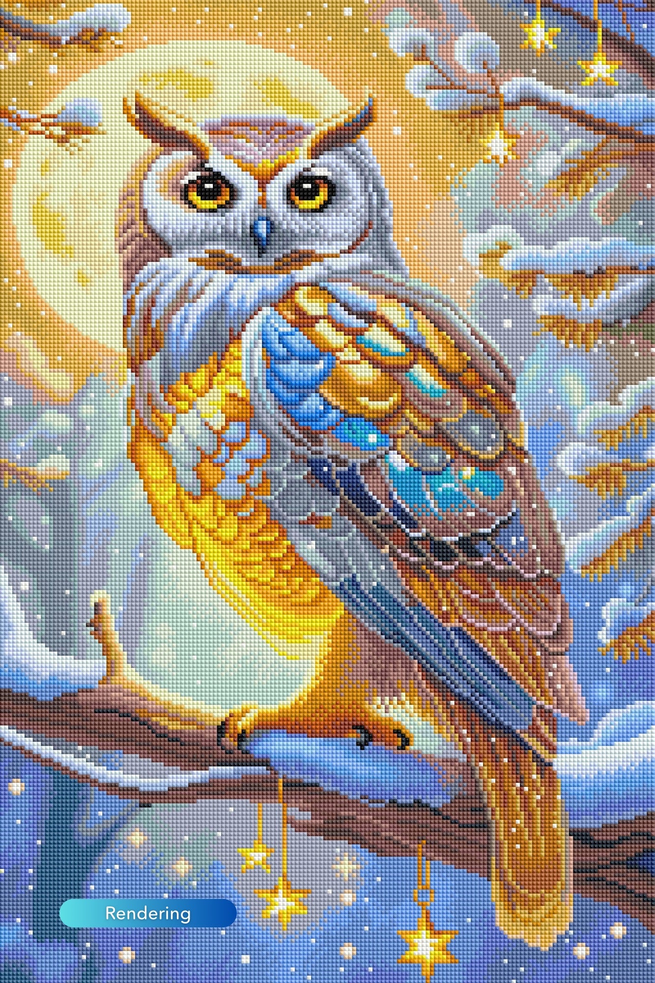 Diamond Painting - Golden Snow Owl