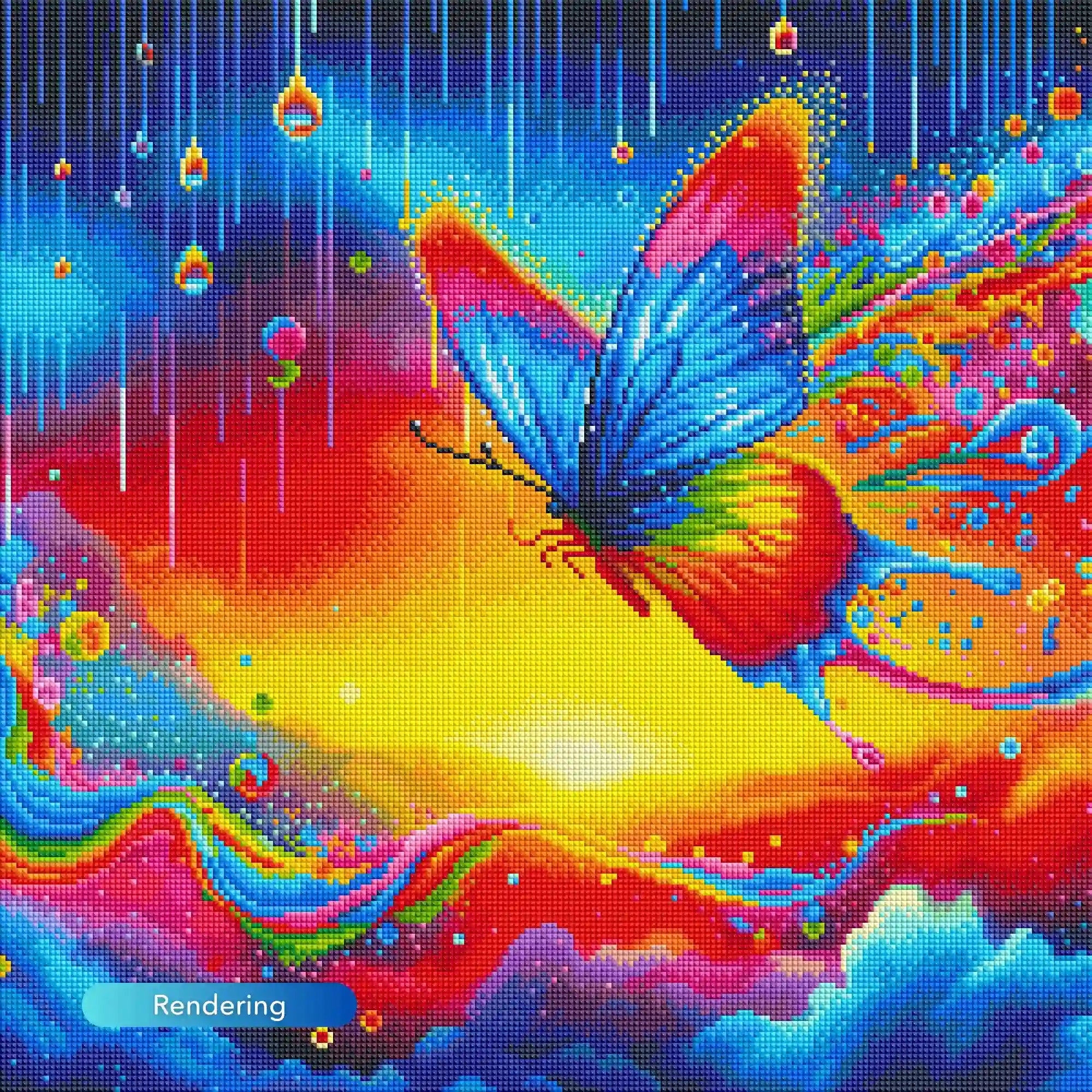 Diamond Painting 100 Colors Special – Butterflies in the Rainbow River