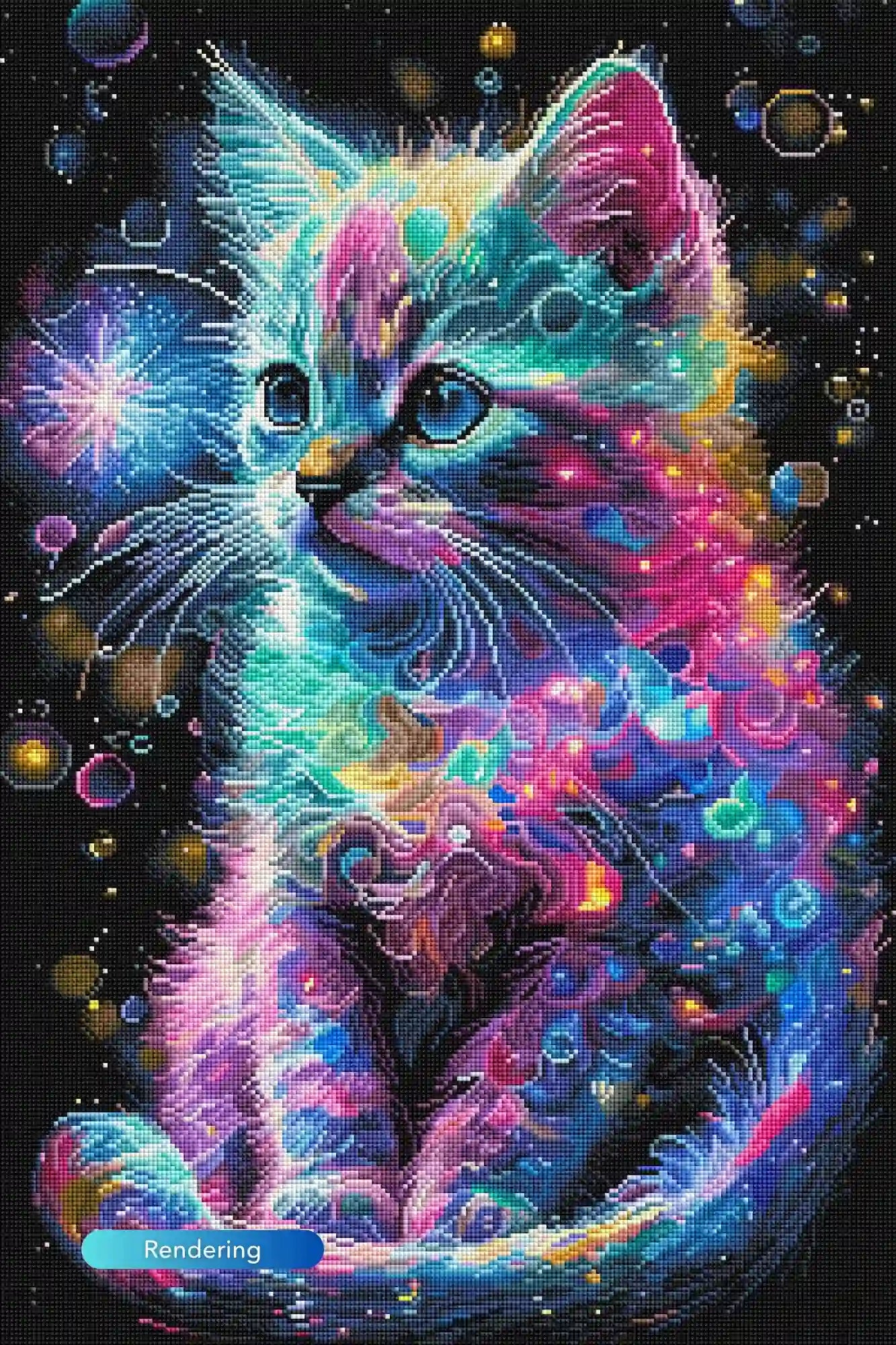 Diamond Painting 100 Colors Special – Colorful Kitten