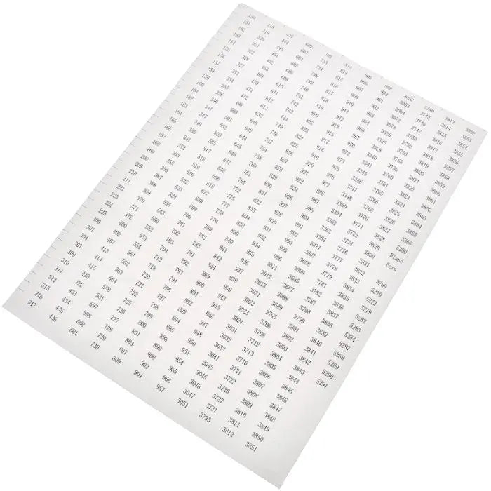 Diamond Painting Labels With All 457 DMC Numbers