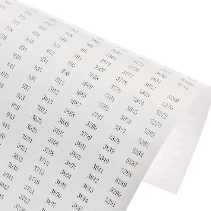 Diamond Painting Labels With All 457 DMC Numbers