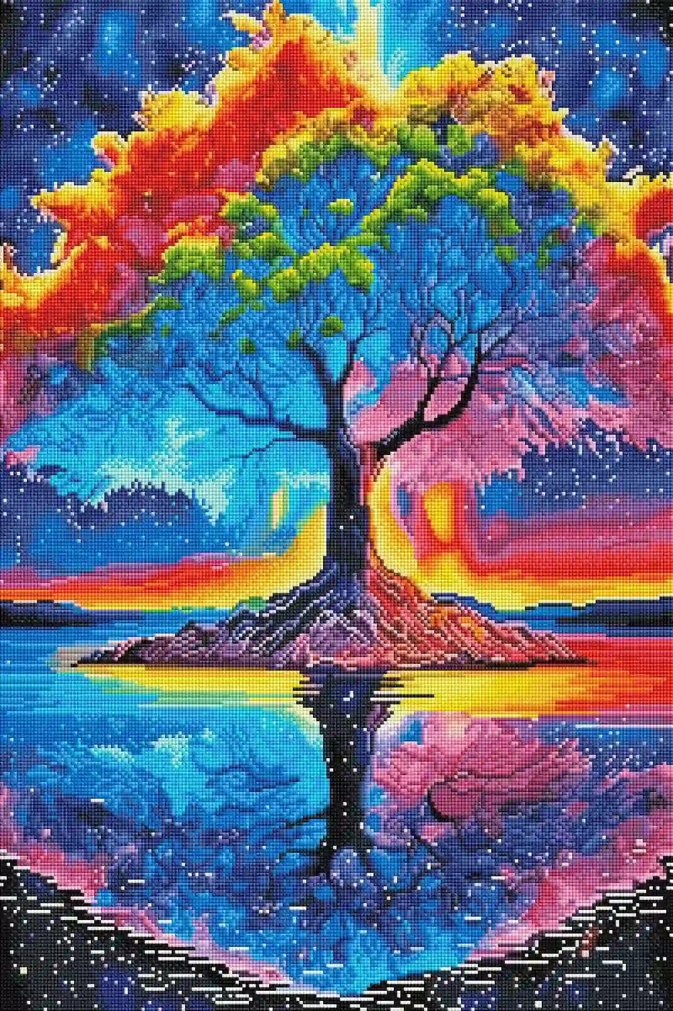 Diamond Painting 100 Colors Special – Rainbow Tree