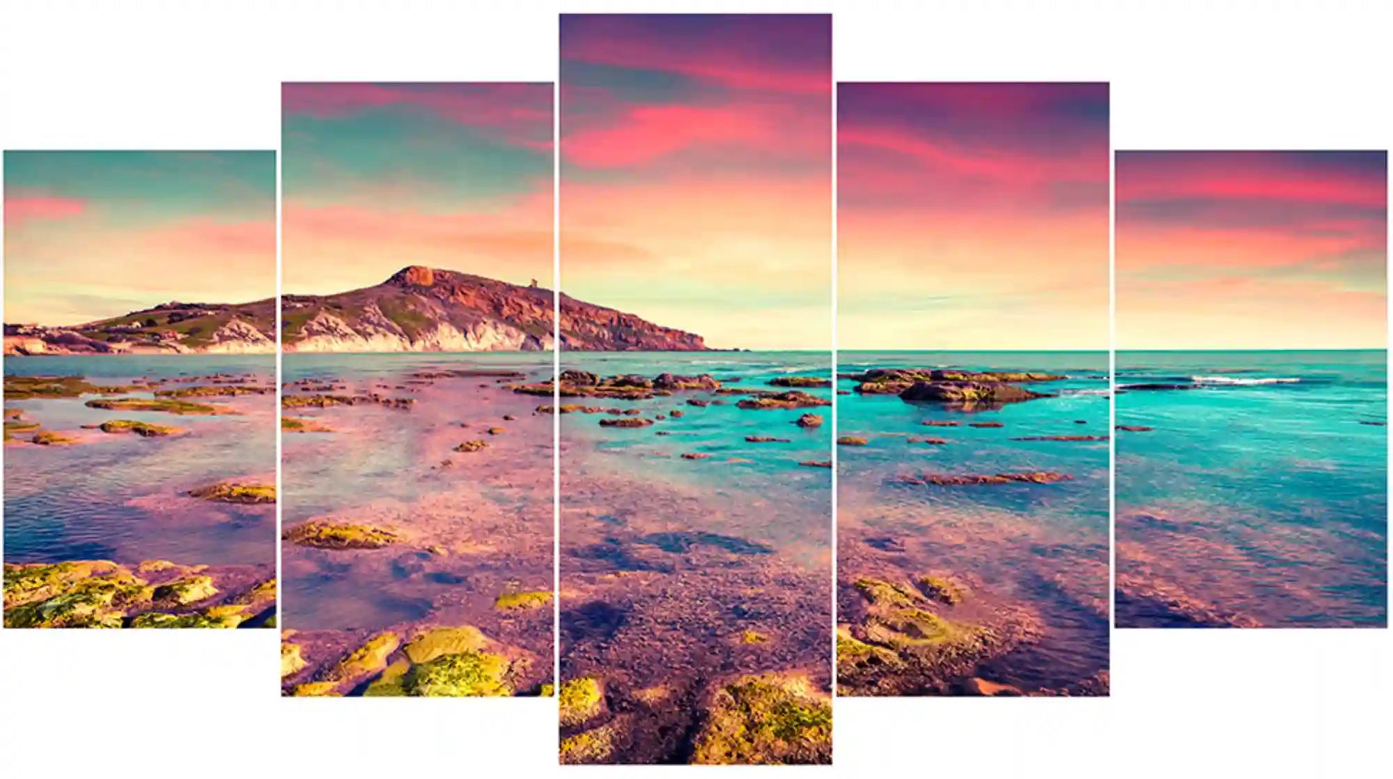 Diamond Painting – Gentle Play of Colors in the Sea XXL / 5-Piece